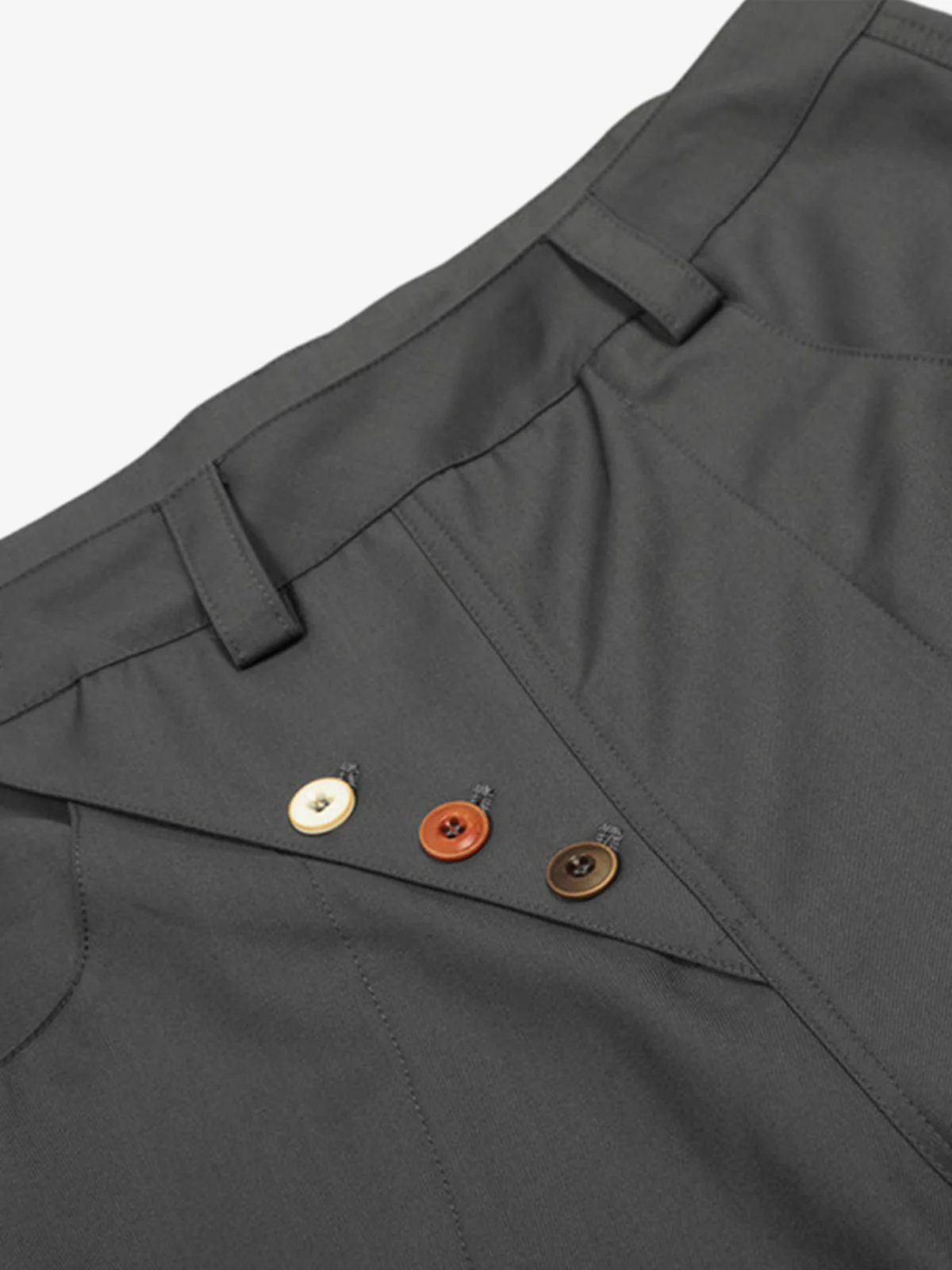 Adjustable Side Buttons Barrel Pants - Image 5