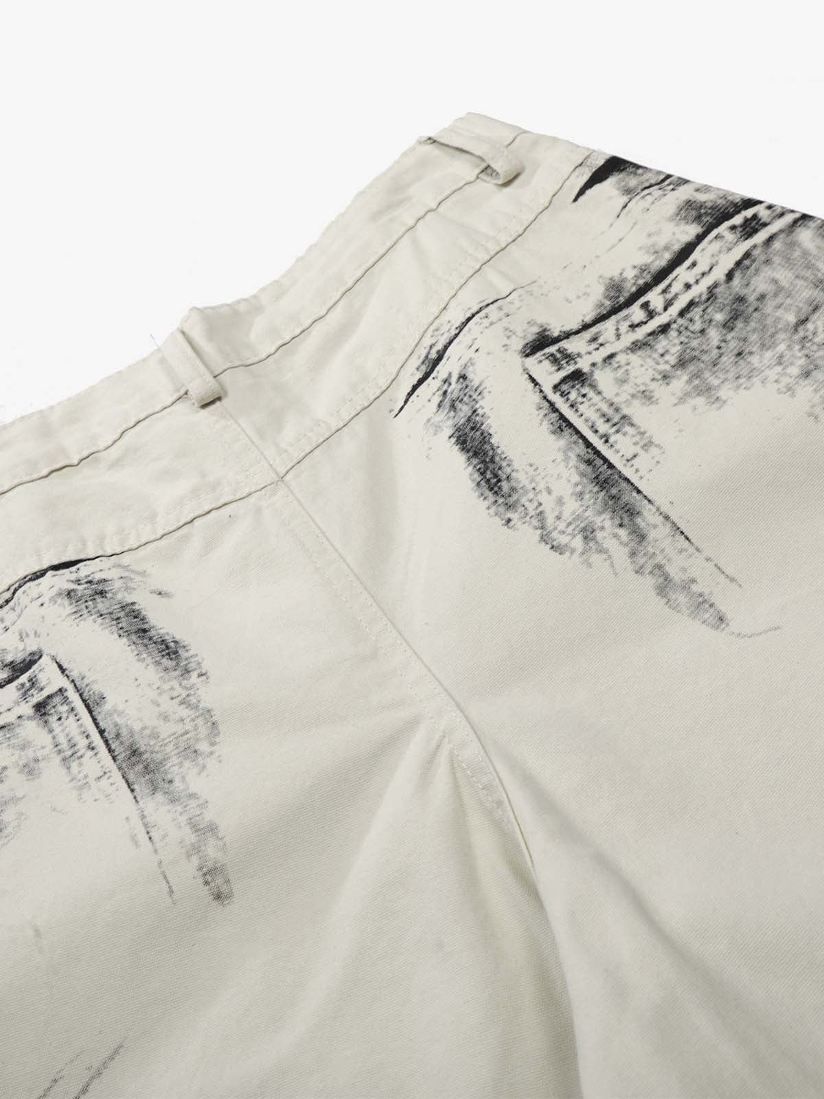 Airbrushed Gothic Wide-Leg Capri Jorts - Image 10