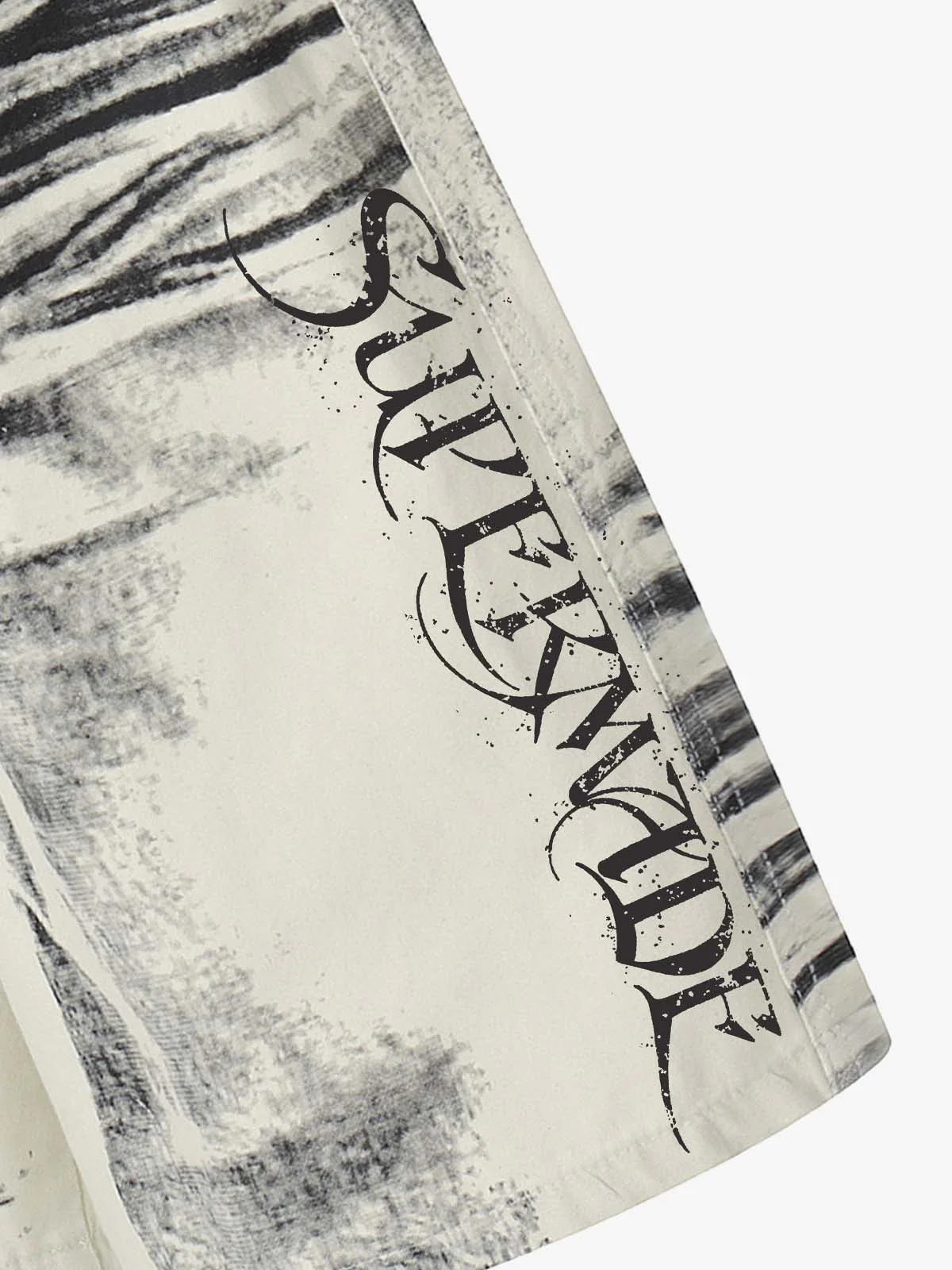 Airbrushed Gothic Wide-Leg Capri Jorts - Image 9