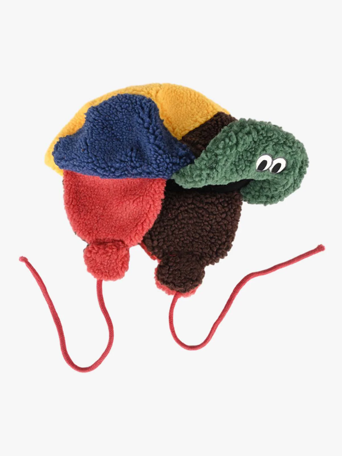 Block Faux Sherpa Frog Ear Flap Hat - Image 3