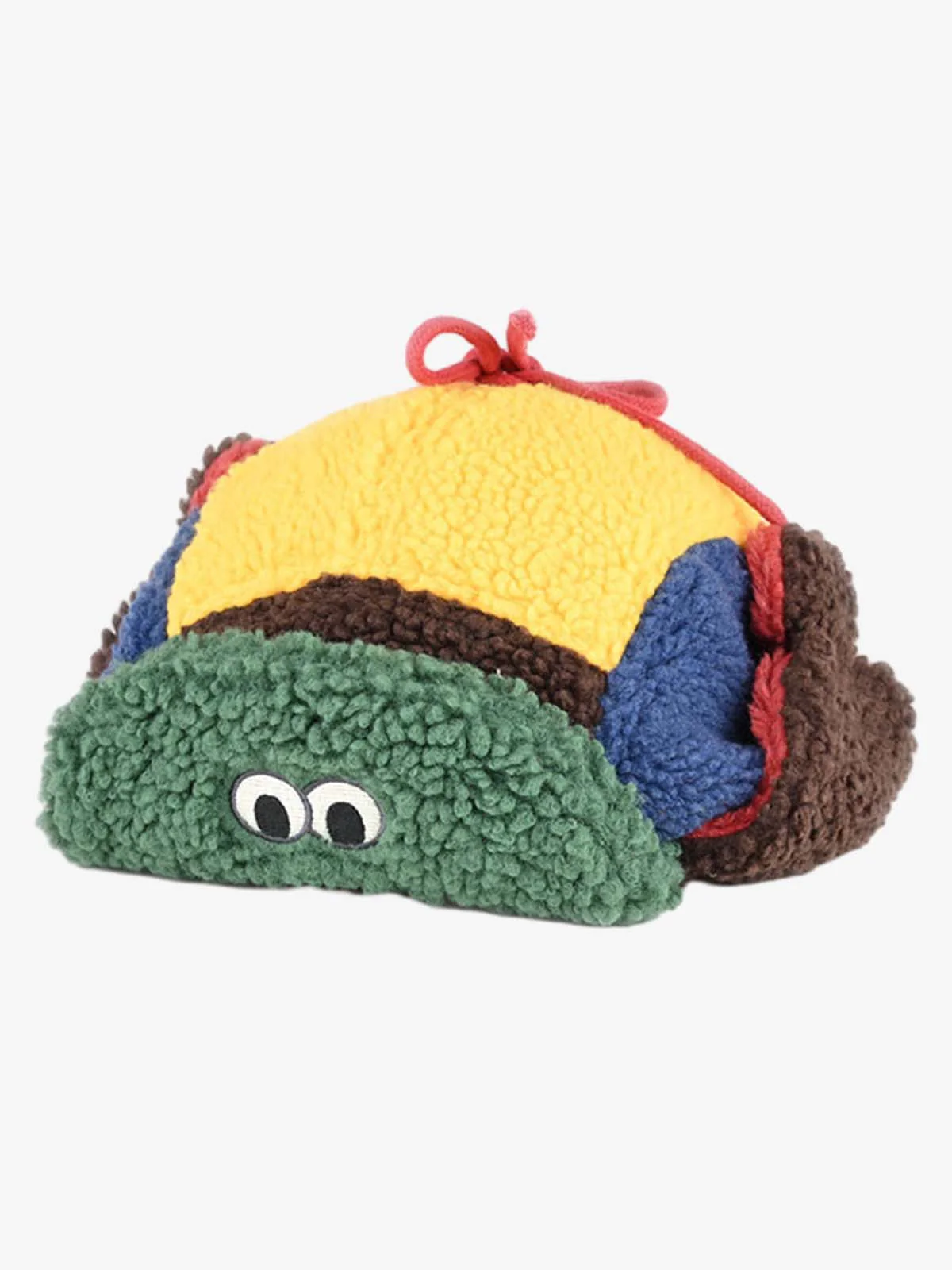 Block Faux Sherpa Frog Ear Flap Hat - Image 4