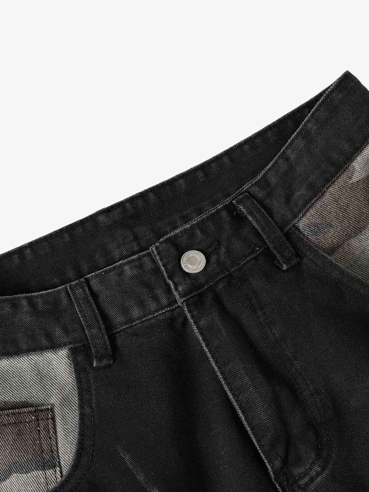Butterfly Spray Graphic Camo Pocket Barrel Jeans - Image 3