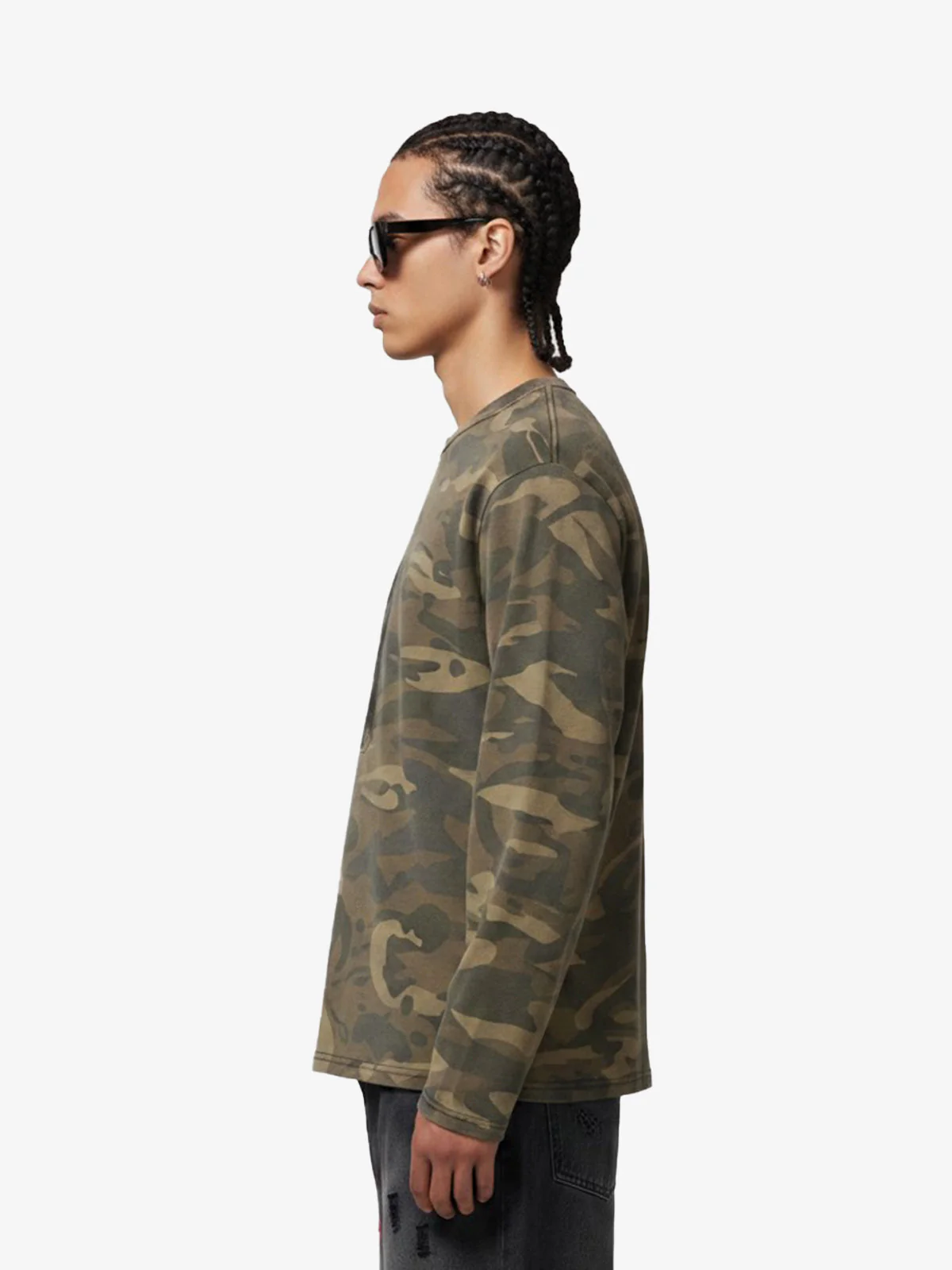 Camo Number 8 Graphic Long Sleeve T-Shirt - Image 3