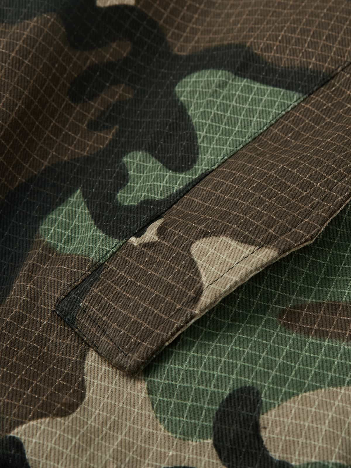 Camouflage Fur Collar Reversible Cotton Jacket - 2499 - Image 10