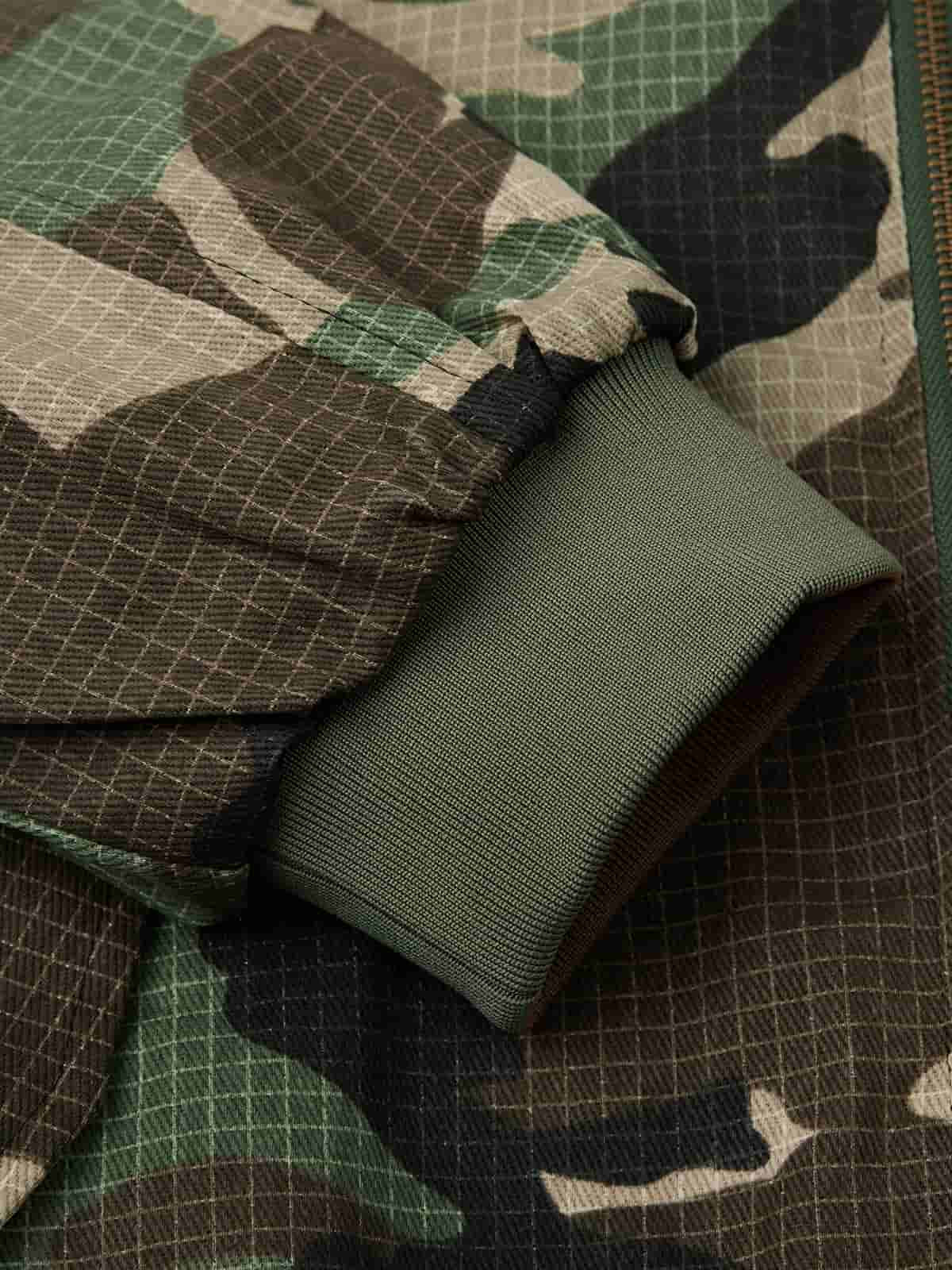 Camouflage Fur Collar Reversible Cotton Jacket - 2499 - Image 13