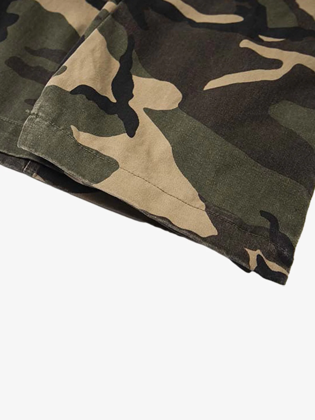 Camouflage Cotton Cargo Multi Pocket Jorts - Image 10