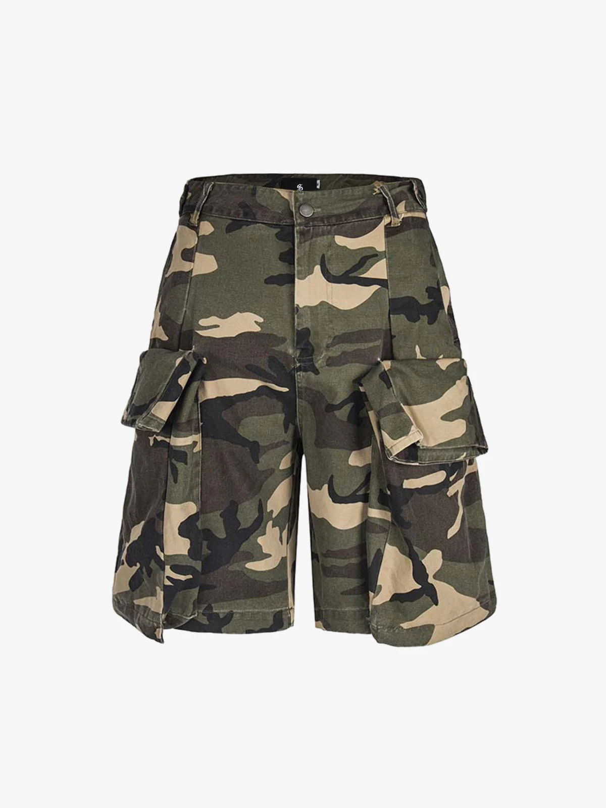 Camouflage Cotton Cargo Multi Pocket Jorts - Image 2