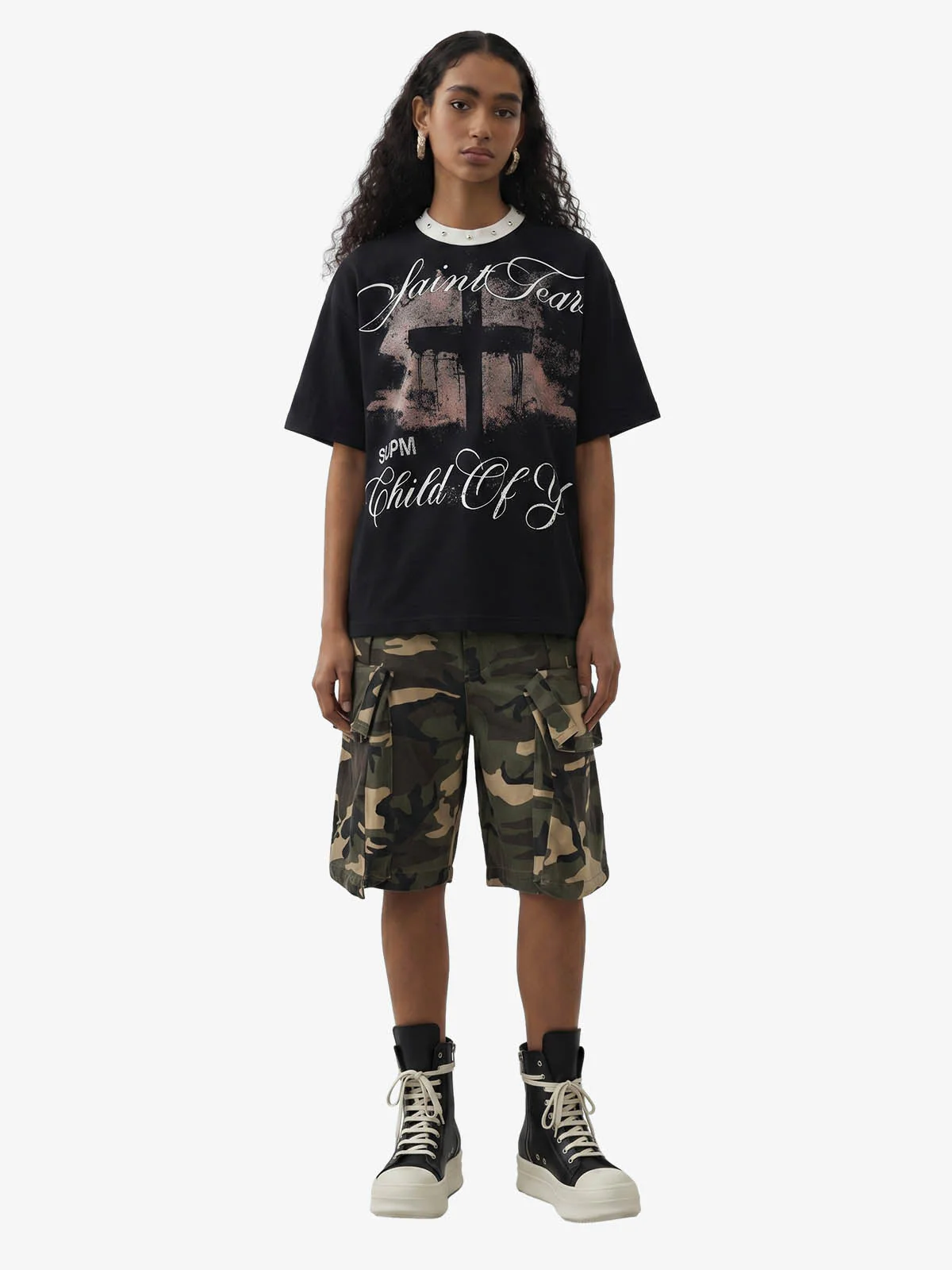 Camouflage Cotton Cargo Multi Pocket Jorts - Image 5