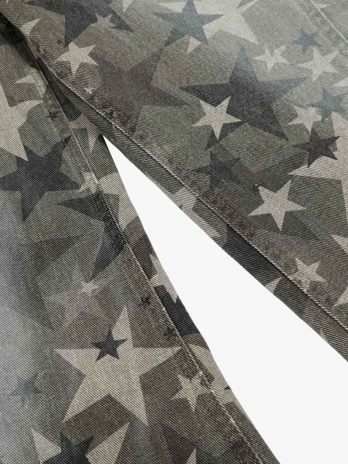 Camouflage Machete RO Star Wide-Leg Jeans - Image 4