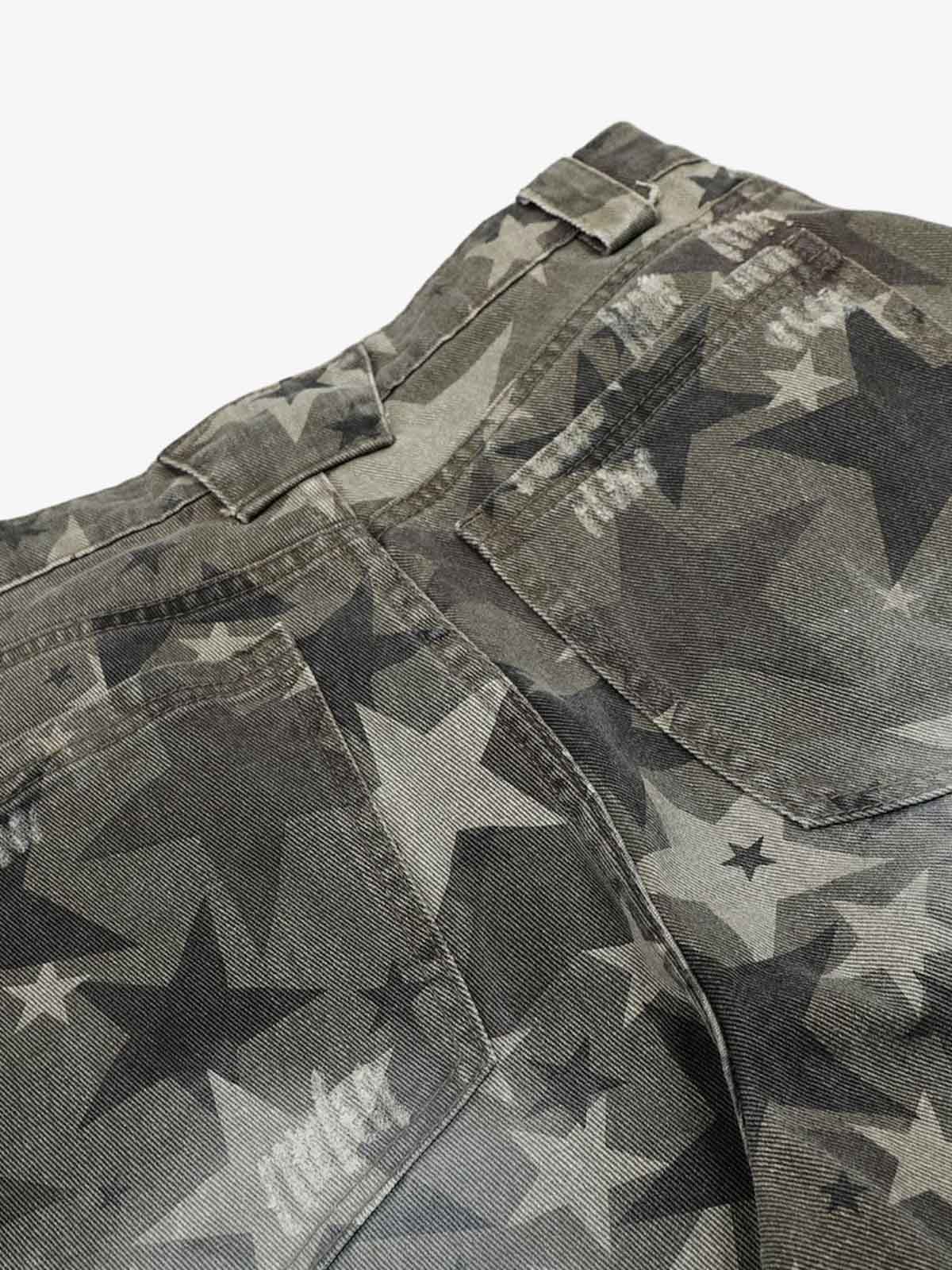 Camouflage Machete RO Star Wide-Leg Jeans - Image 5