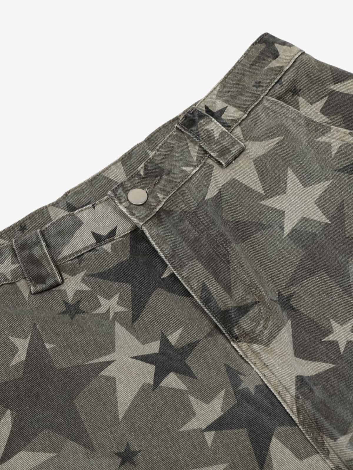 Camouflage Machete RO Star Wide-Leg Jeans - Image 7