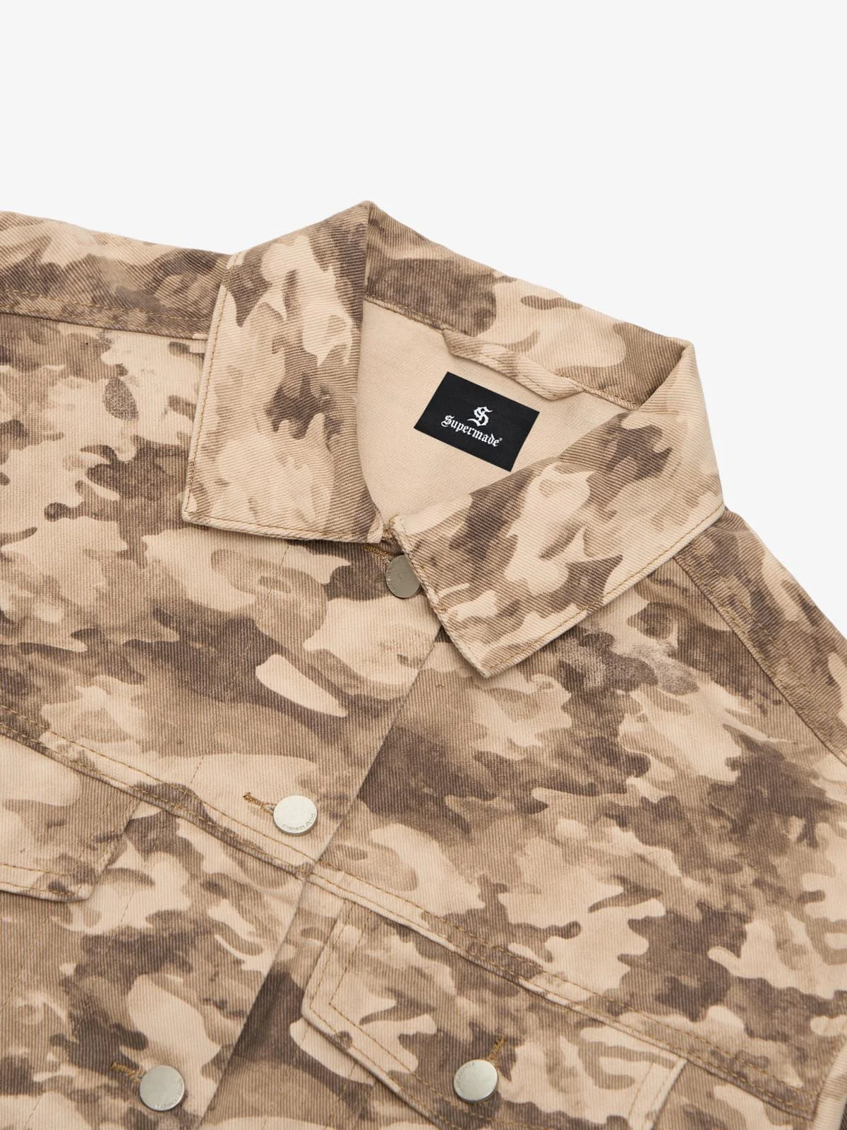 Camouflage Multi-Pocket Work Denim Jacket - Image 7