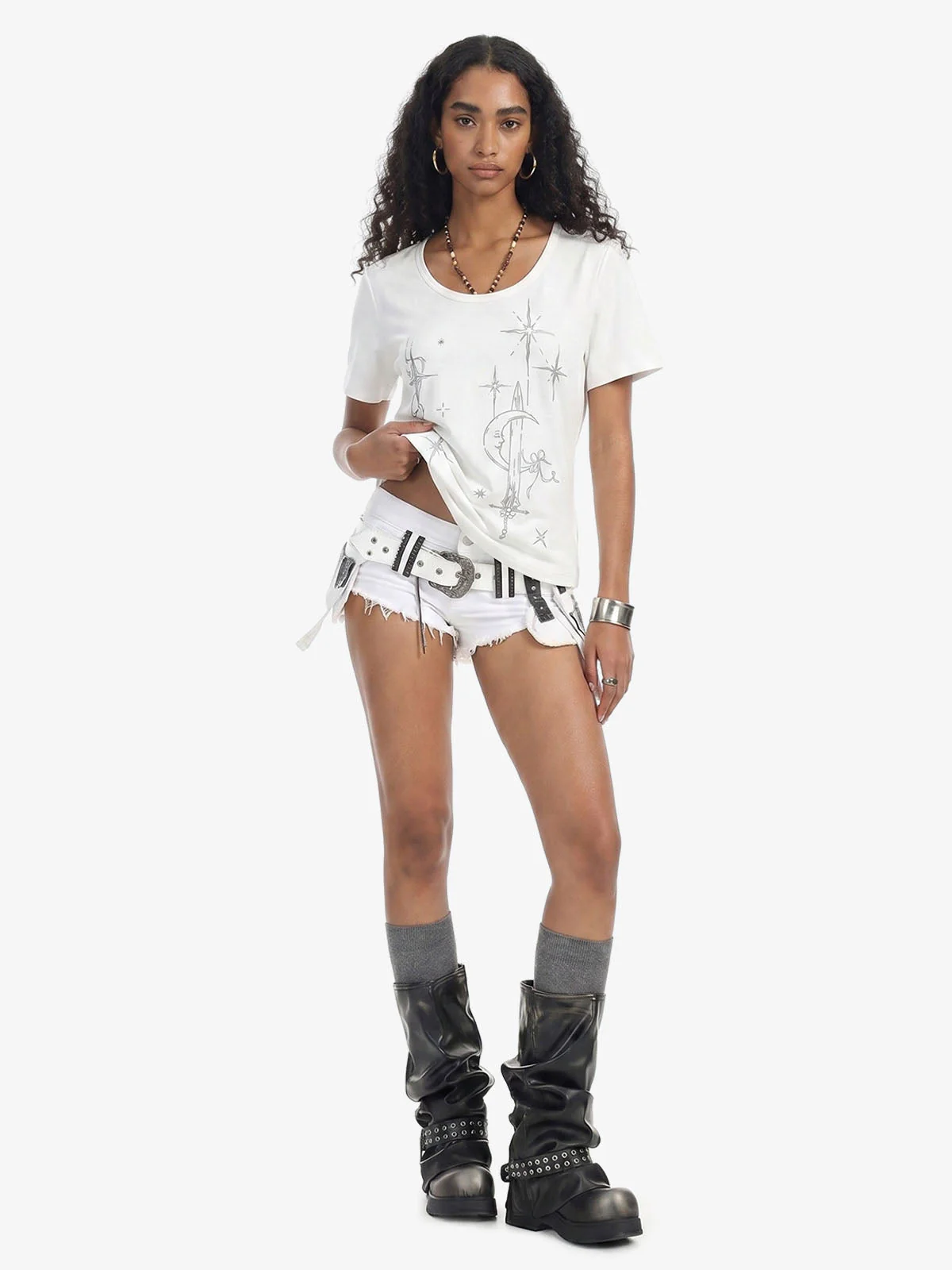 Celestial Graphic Slim Fit T-Shirt - Image 4