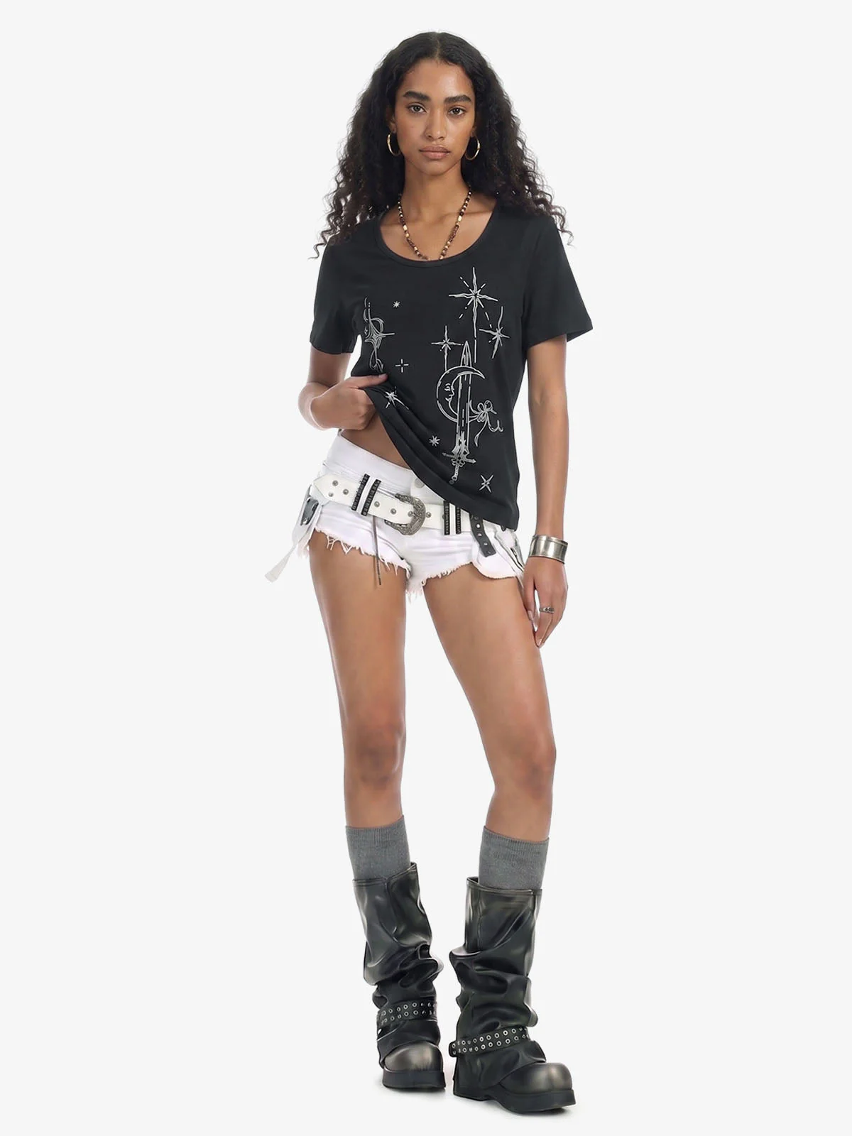 Celestial Graphic Slim Fit T-Shirt - Image 6