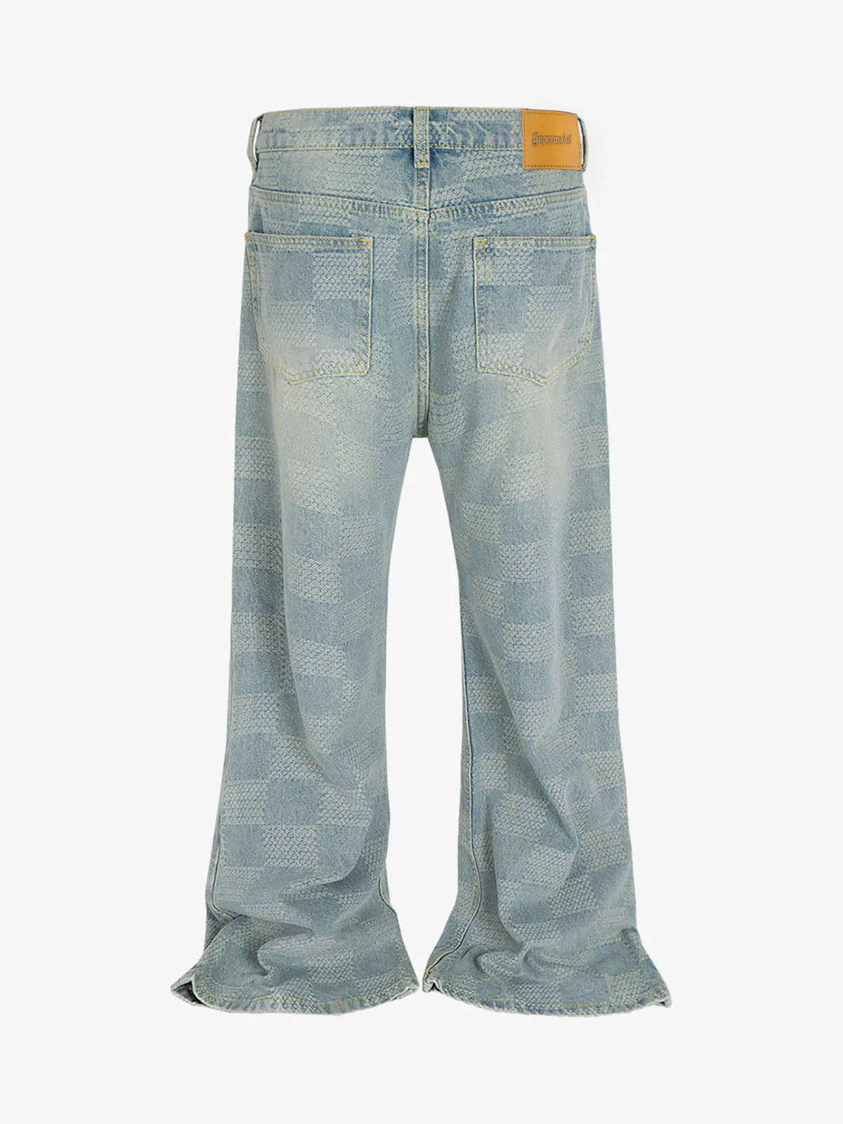 Checkerboard Distressed Jeans - Image 2