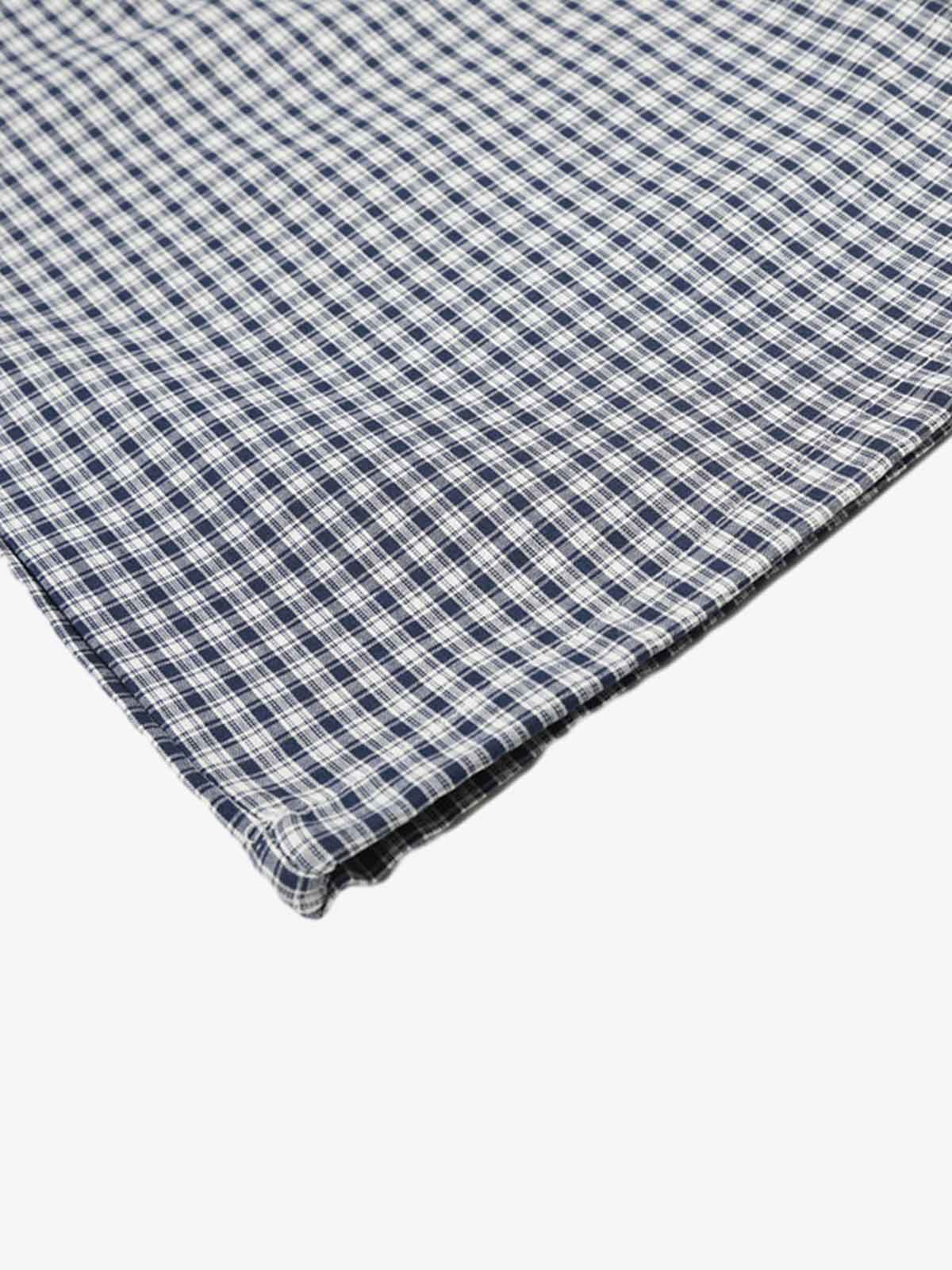 Checkered Pleated Detachable Front Panel Drawstring Pants - Image 6