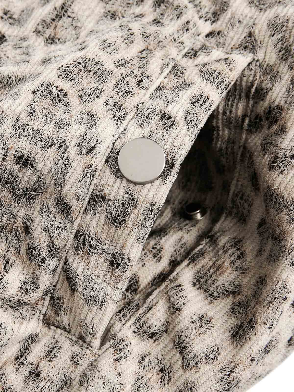 Cotton Cheetah Print Mink Fur Hooded Jacket - 2270 - Image 13