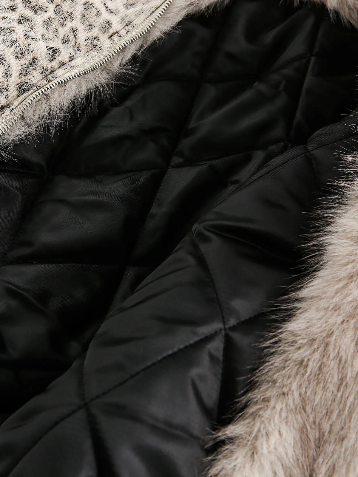 Cotton Cheetah Print Mink Fur Hooded Jacket - 2270 - Image 14