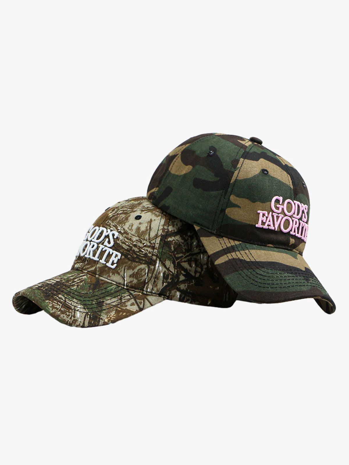 Classic Camo “God’s Favorite” Embroidery Curved Brim Baseball Cap - Image 5