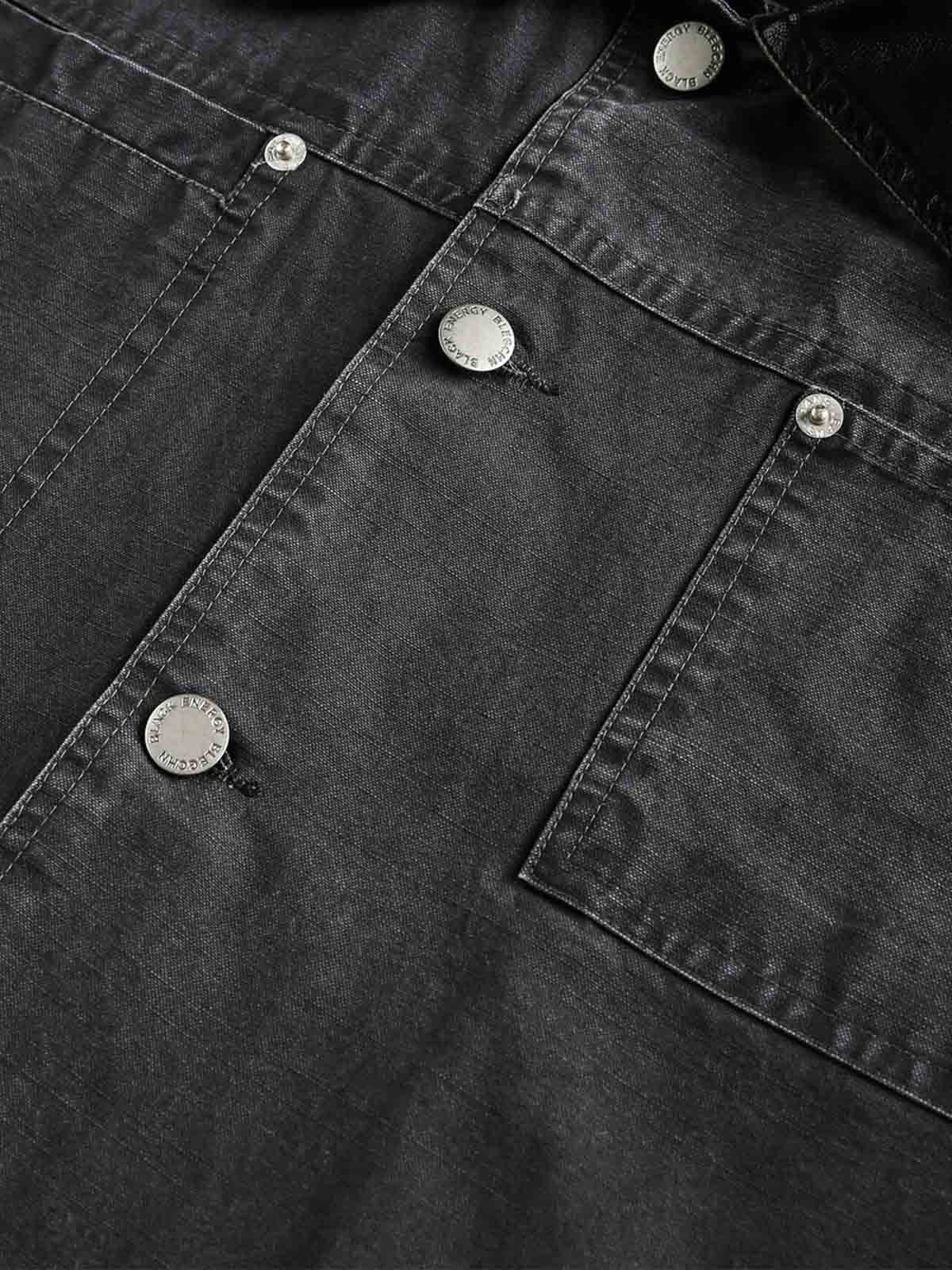 Clean Cut Leather Contrast Collar Pocket Jacket - Image 10