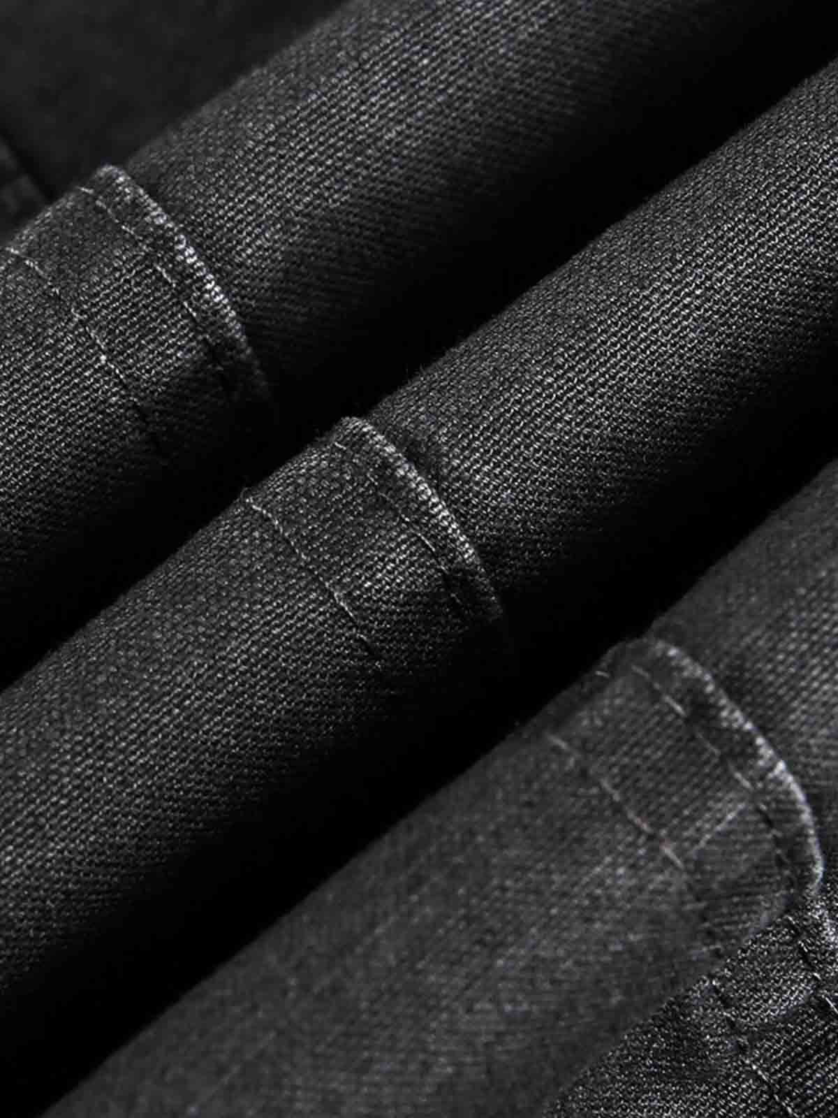 Clean Cut Leather Contrast Collar Pocket Jacket - Image 5