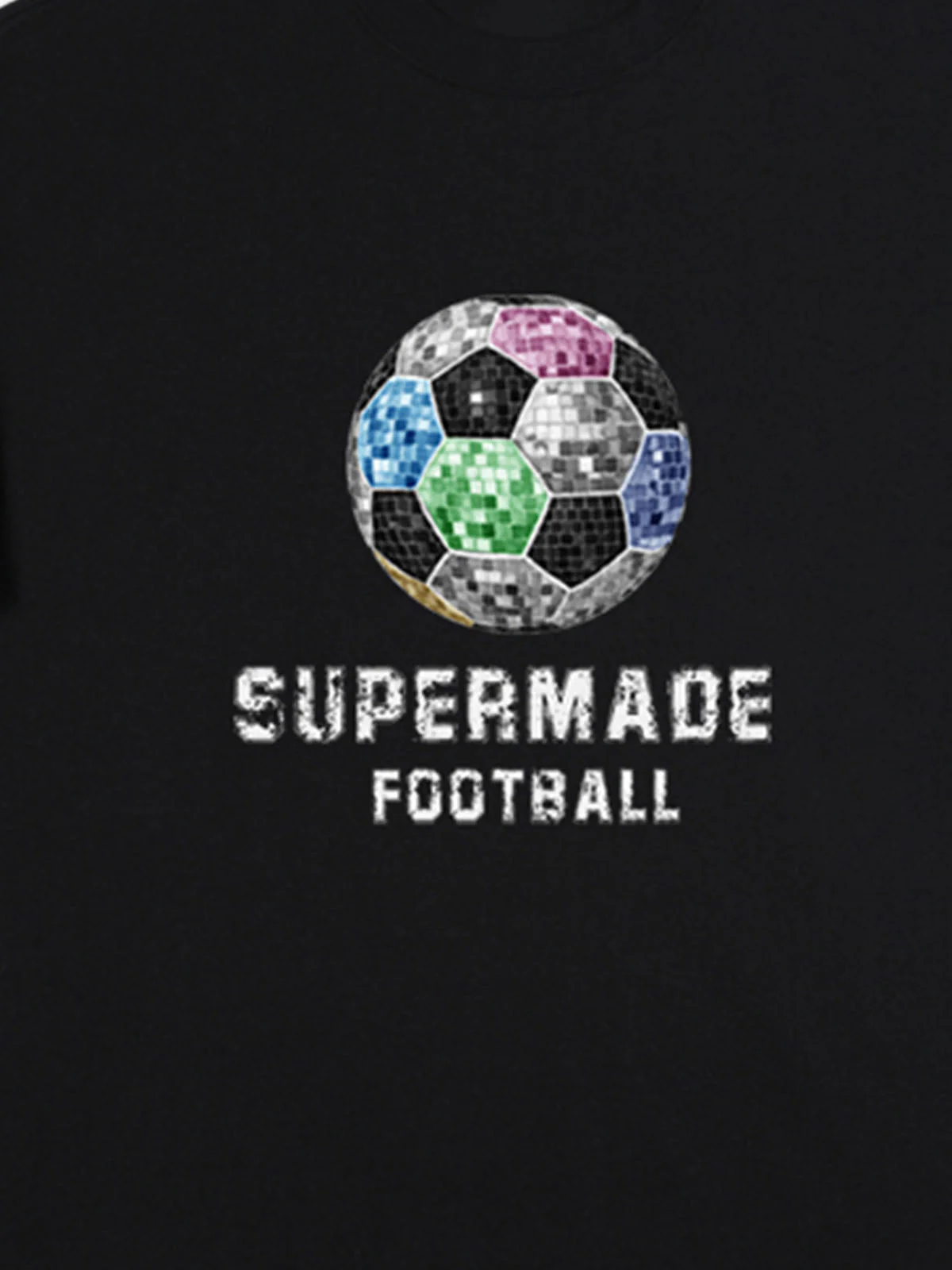 Color Block Soccer Ball Graphic T-Shirt - Image 6