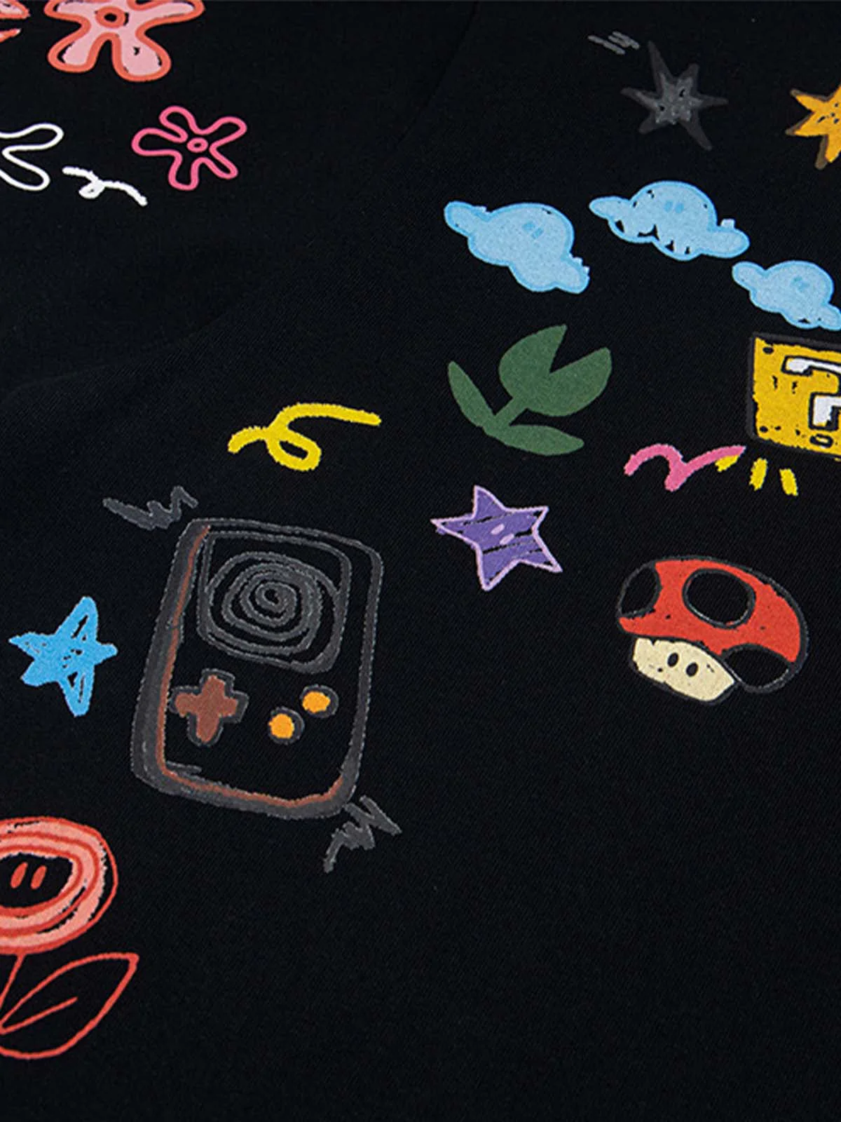 Colorful Fun Pattern Crew Neck T-Shirt - Image 6
