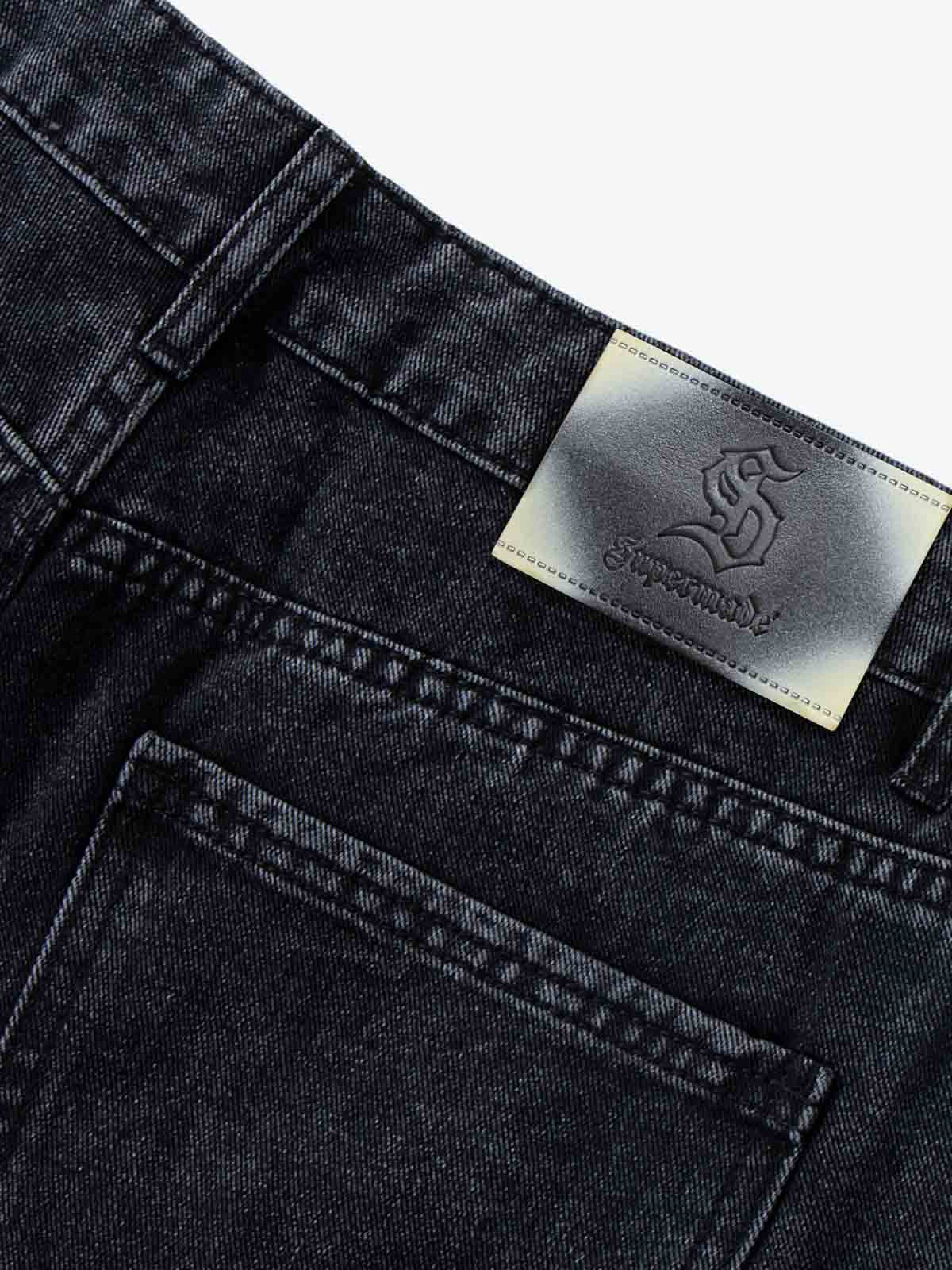 Contrast Stripe Panel Barrel Denim Jeans - 2607 - Image 11