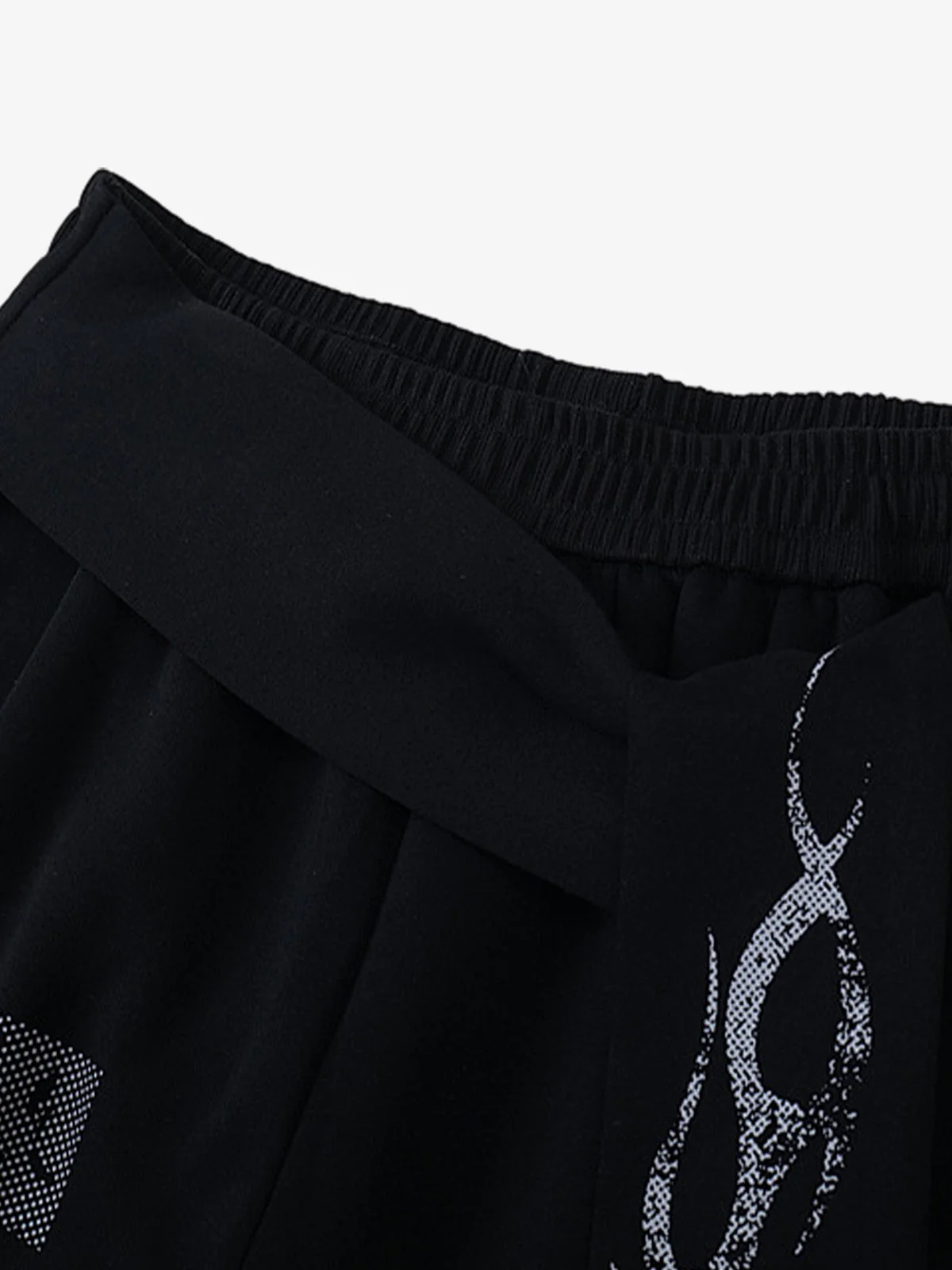 Dark Street Letter Flame Sweatpants - Image 3