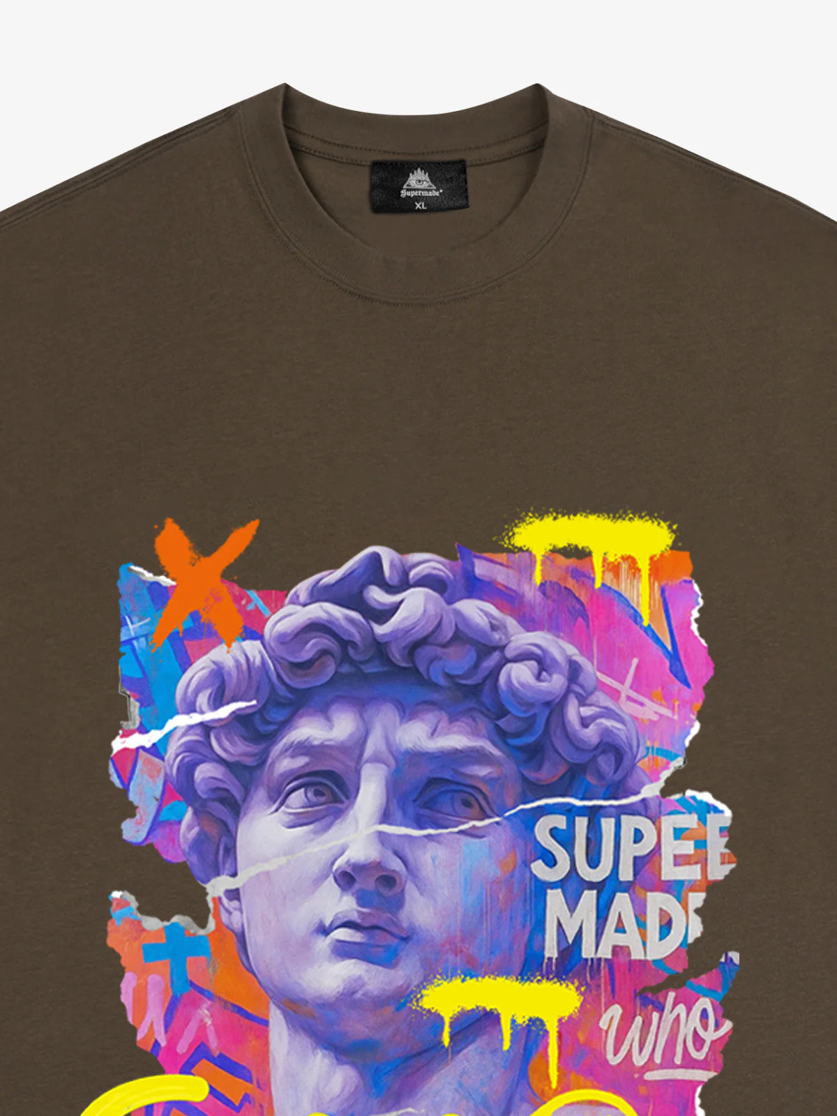 David Sculpture Vibrant Graffiti Art T-Shirt - Image 14
