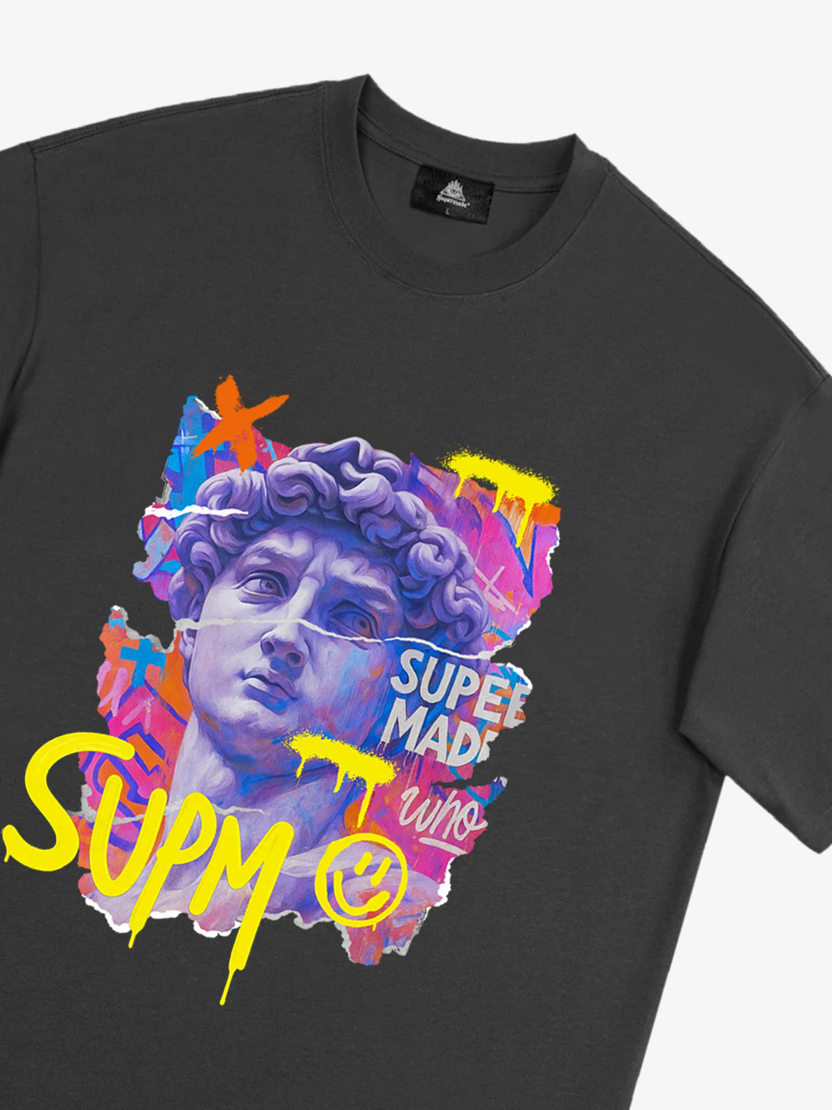 David Sculpture Vibrant Graffiti Art T-Shirt - Image 16