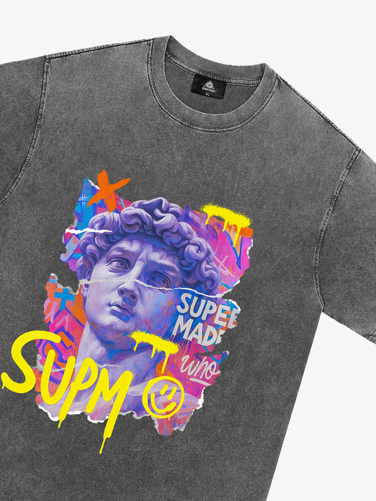 David Sculpture Vibrant Graffiti Art T-Shirt - Image 18