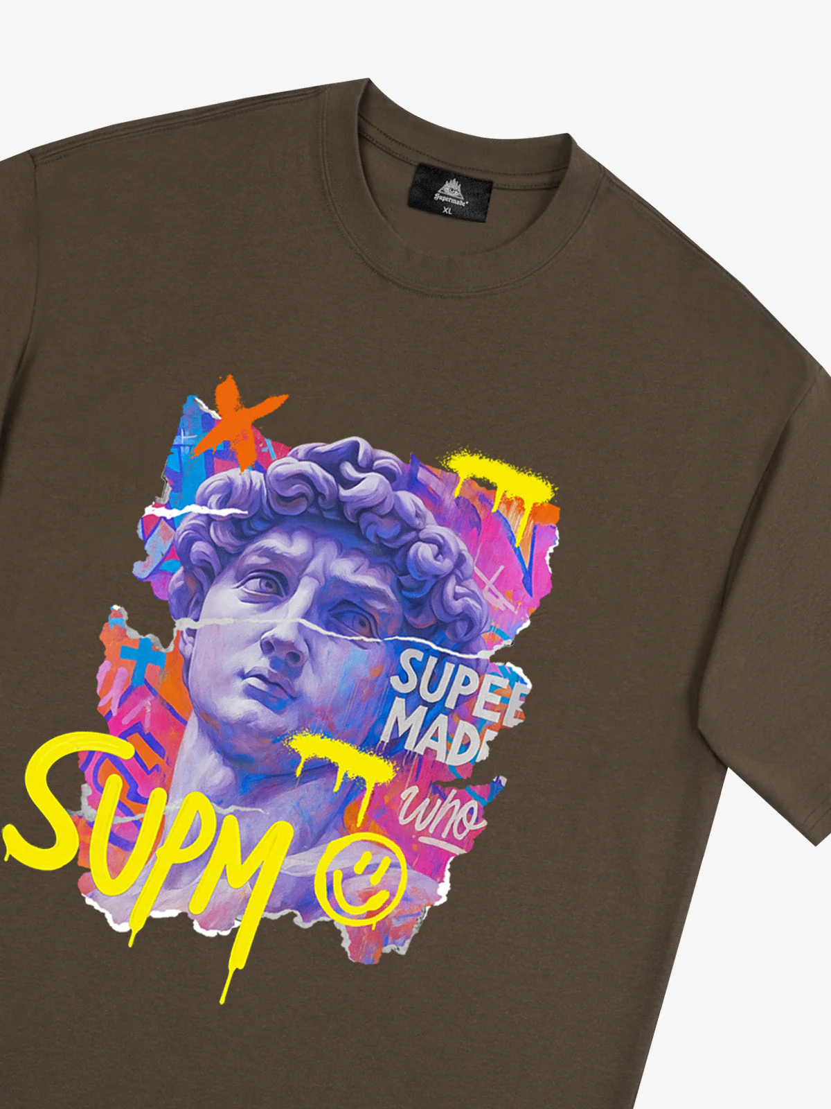 David Sculpture Vibrant Graffiti Art T-Shirt - Image 19