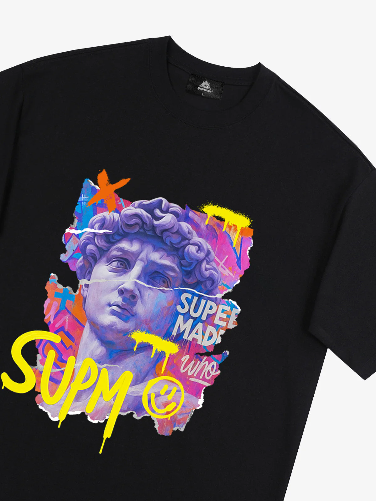 David Sculpture Vibrant Graffiti Art T-Shirt - Image 20