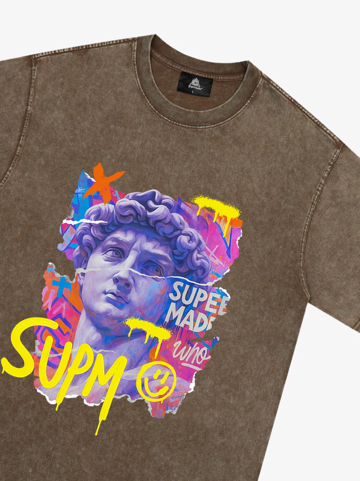 David Sculpture Vibrant Graffiti Art T-Shirt - Image 21