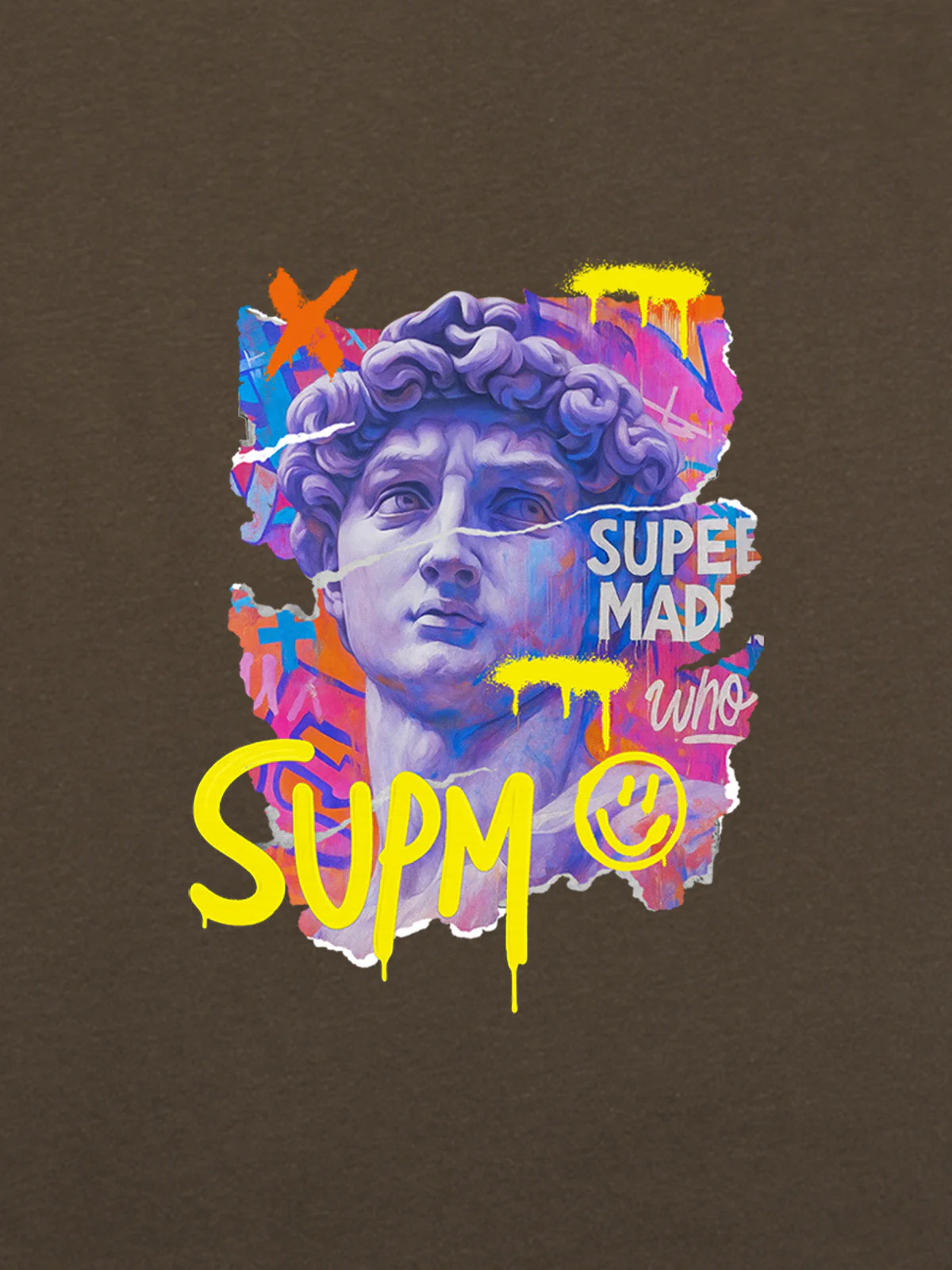 David Sculpture Vibrant Graffiti Art T-Shirt - Image 25