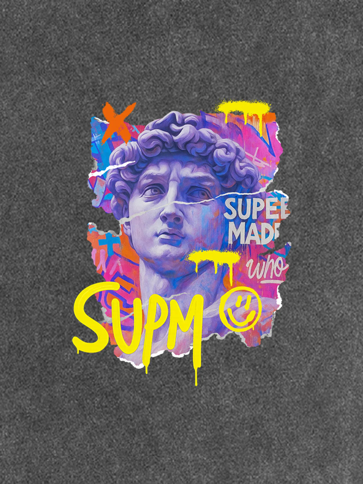 David Sculpture Vibrant Graffiti Art T-Shirt - Image 26