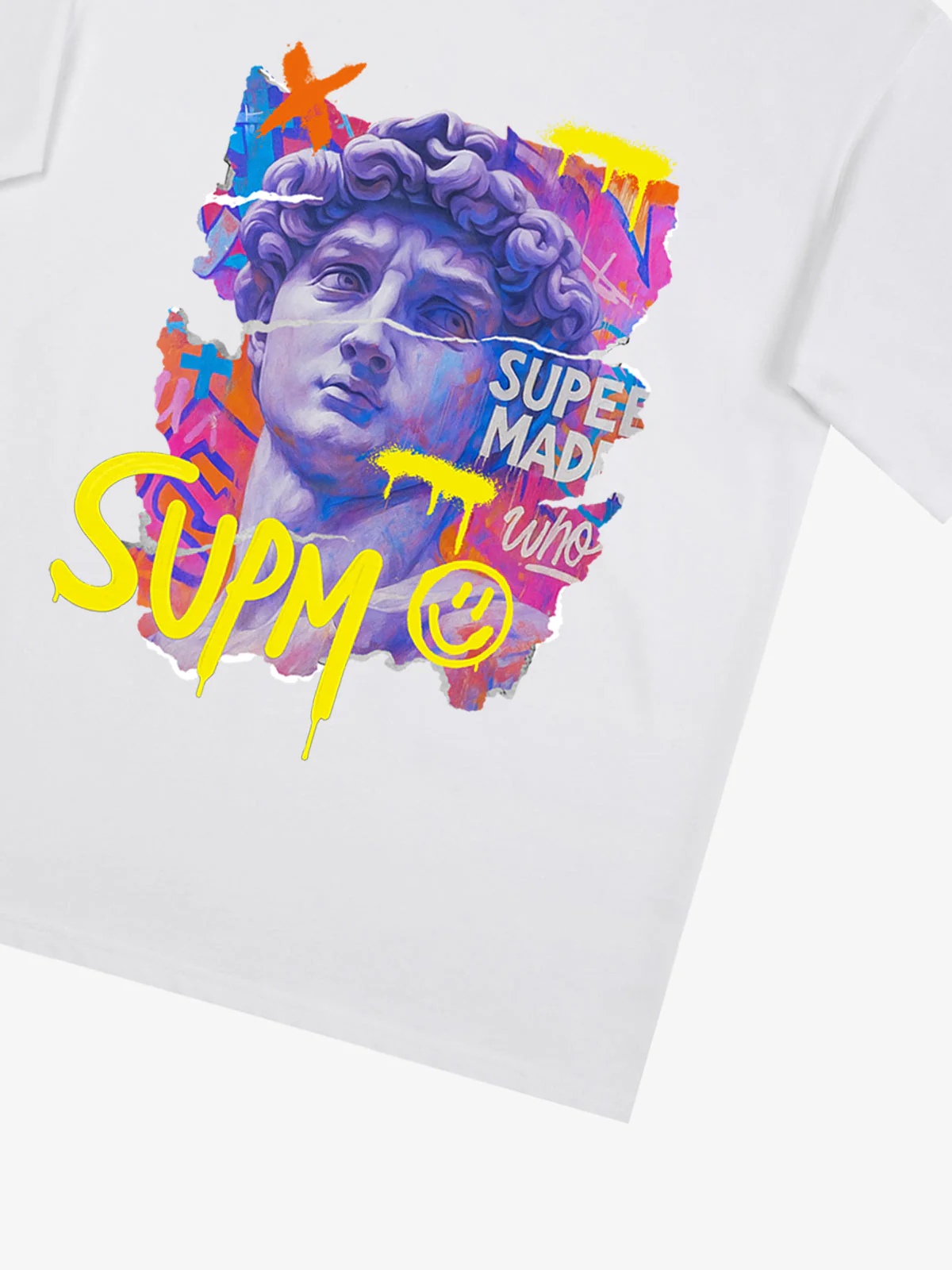 David Sculpture Vibrant Graffiti Art T-Shirt - Image 29
