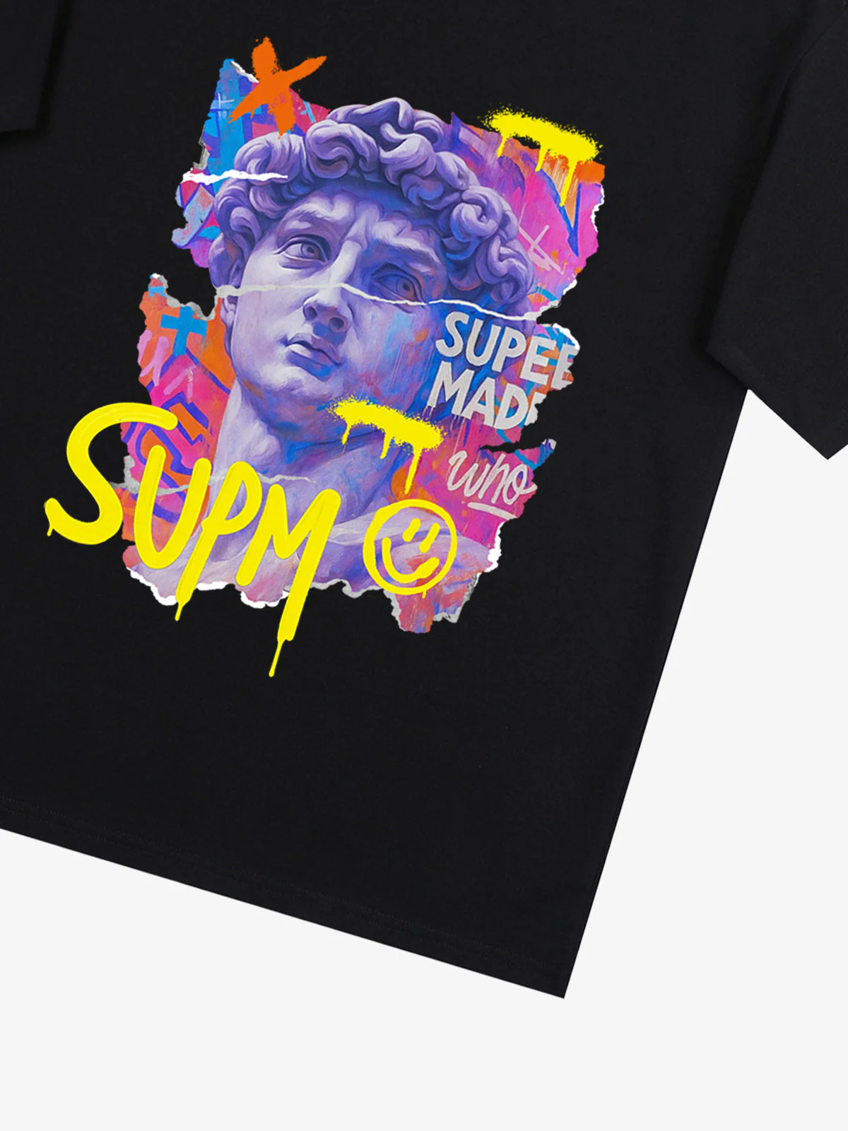 David Sculpture Vibrant Graffiti Art T-Shirt - Image 30