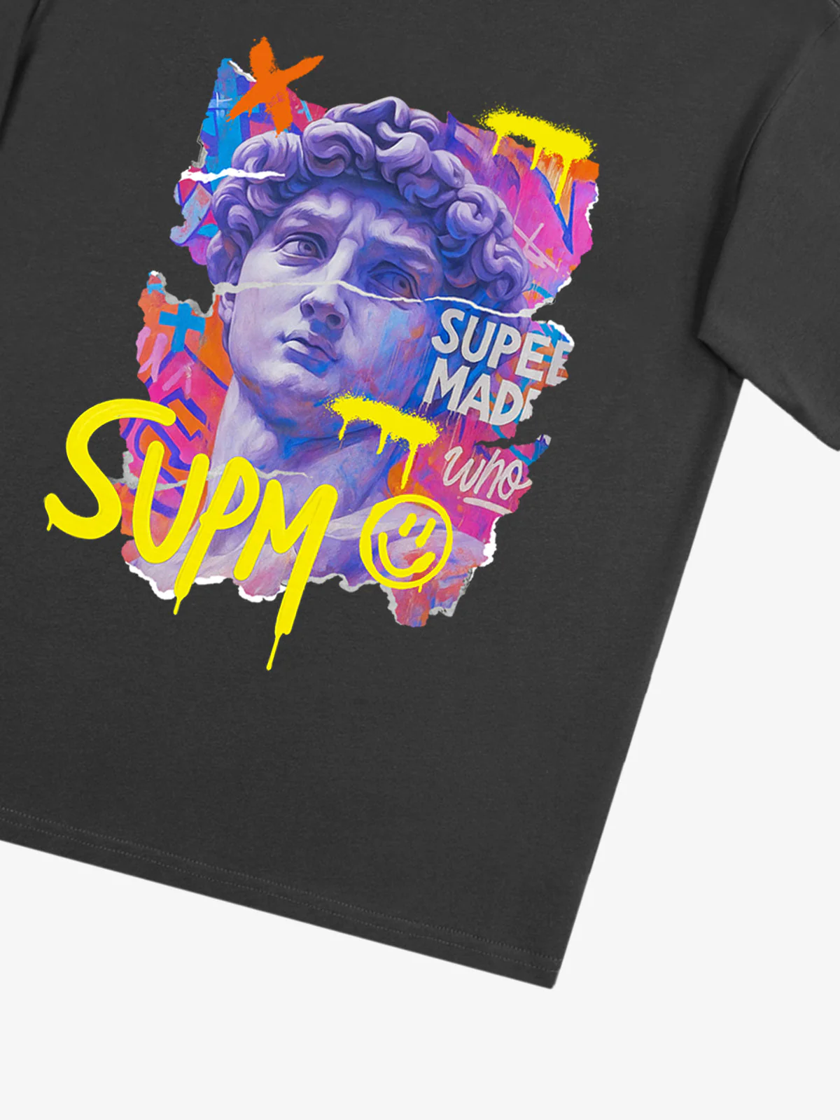 David Sculpture Vibrant Graffiti Art T-Shirt - Image 31