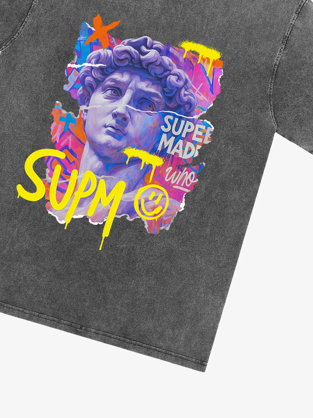 David Sculpture Vibrant Graffiti Art T-Shirt - Image 33