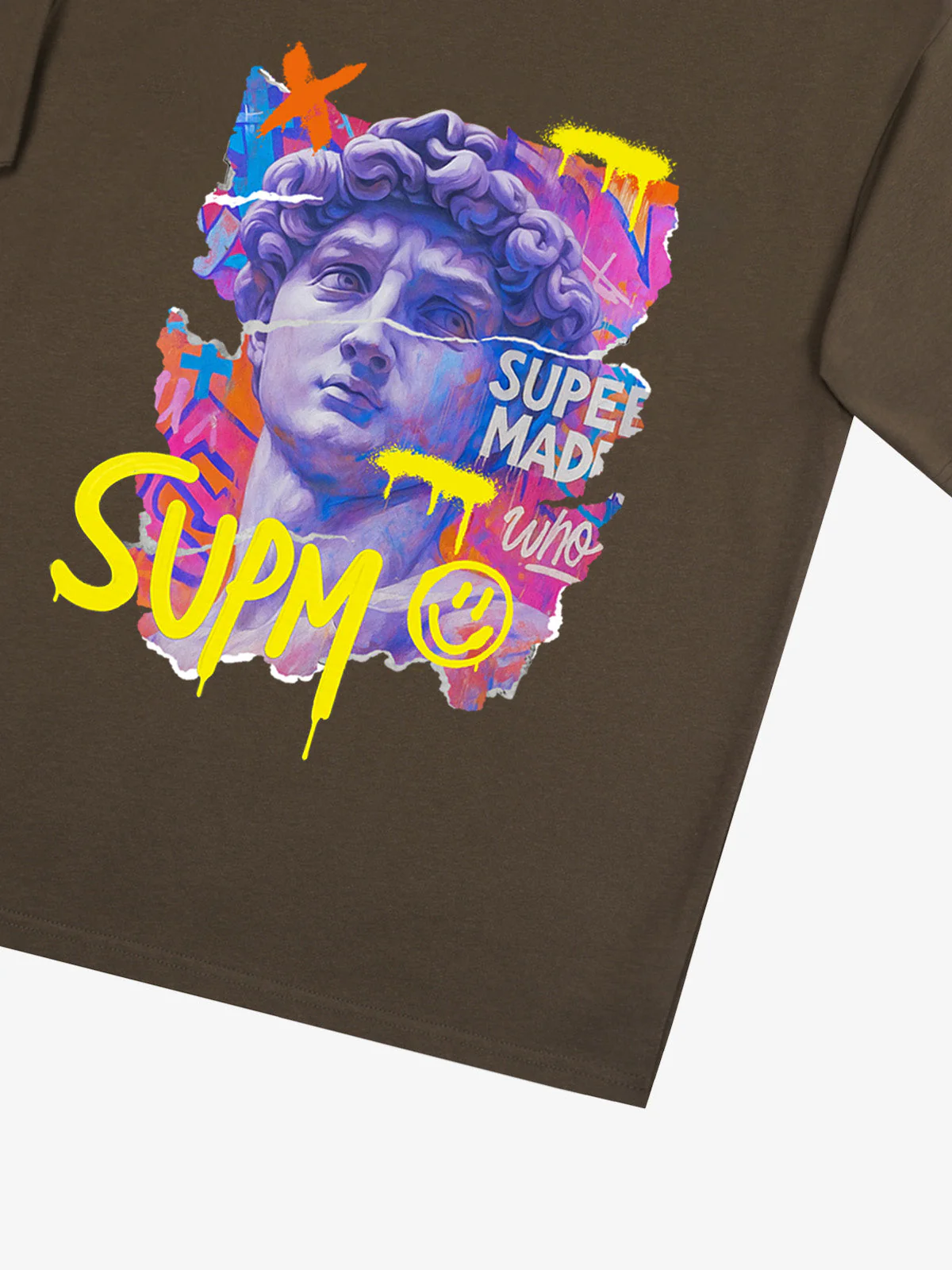 David Sculpture Vibrant Graffiti Art T-Shirt - Image 34