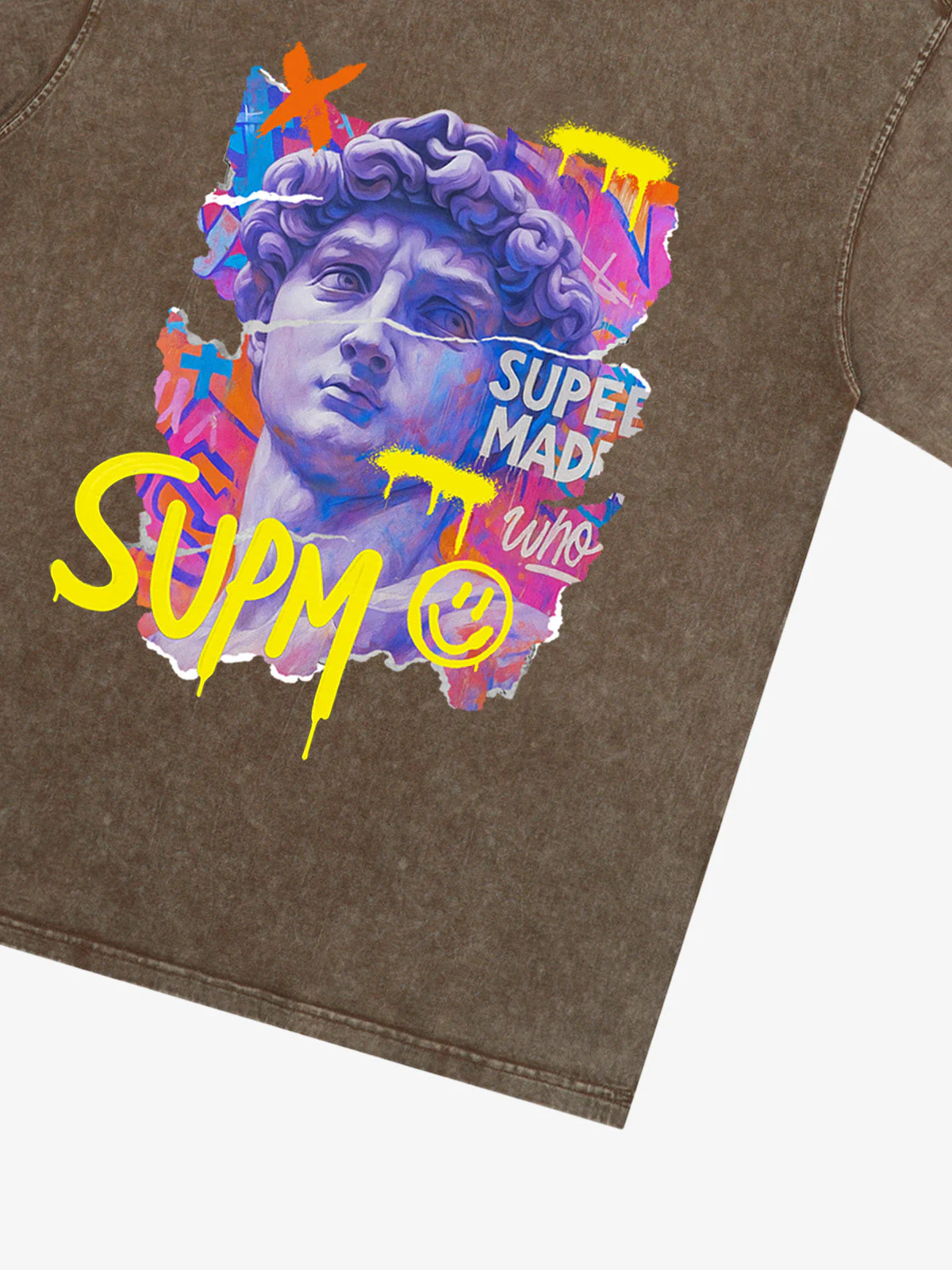 David Sculpture Vibrant Graffiti Art T-Shirt - Image 35