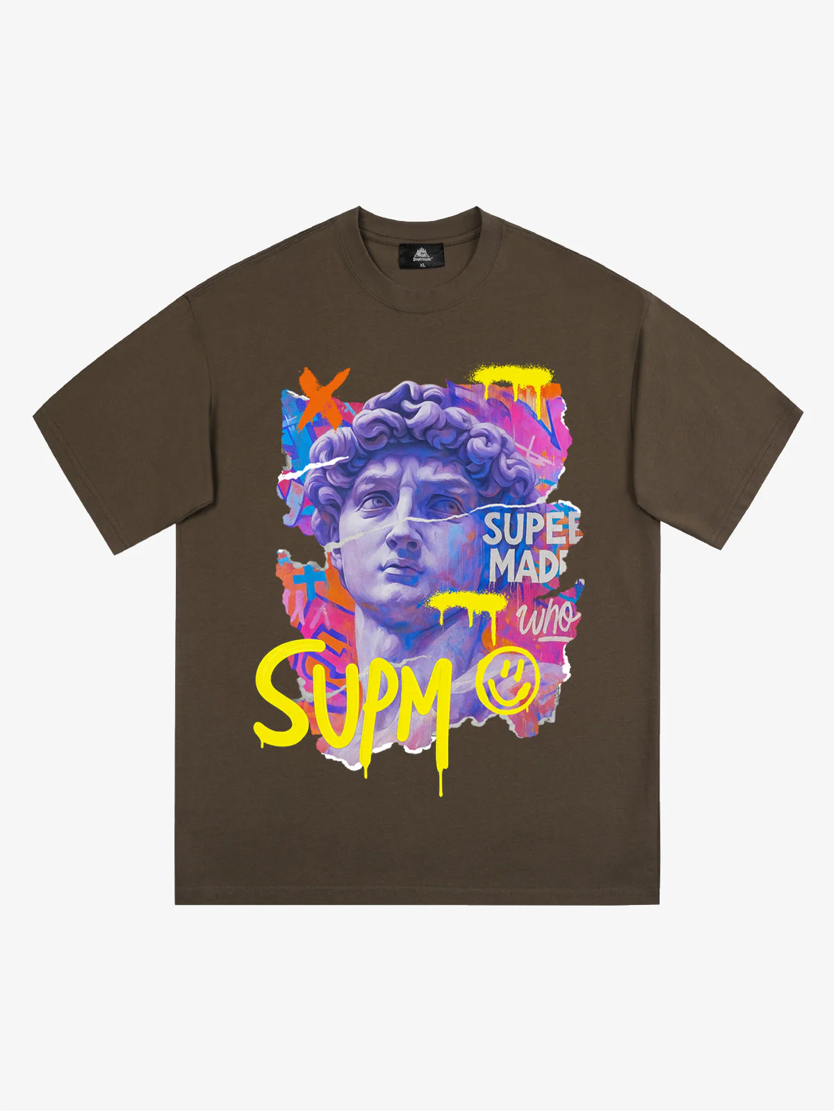 David Sculpture Vibrant Graffiti Art T-Shirt - Image 5