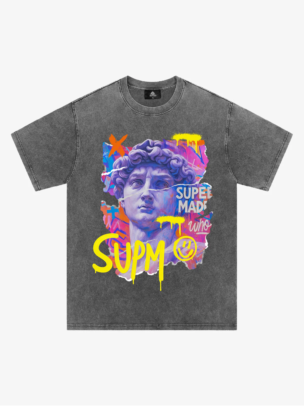 David Sculpture Vibrant Graffiti Art T-Shirt - Image 6