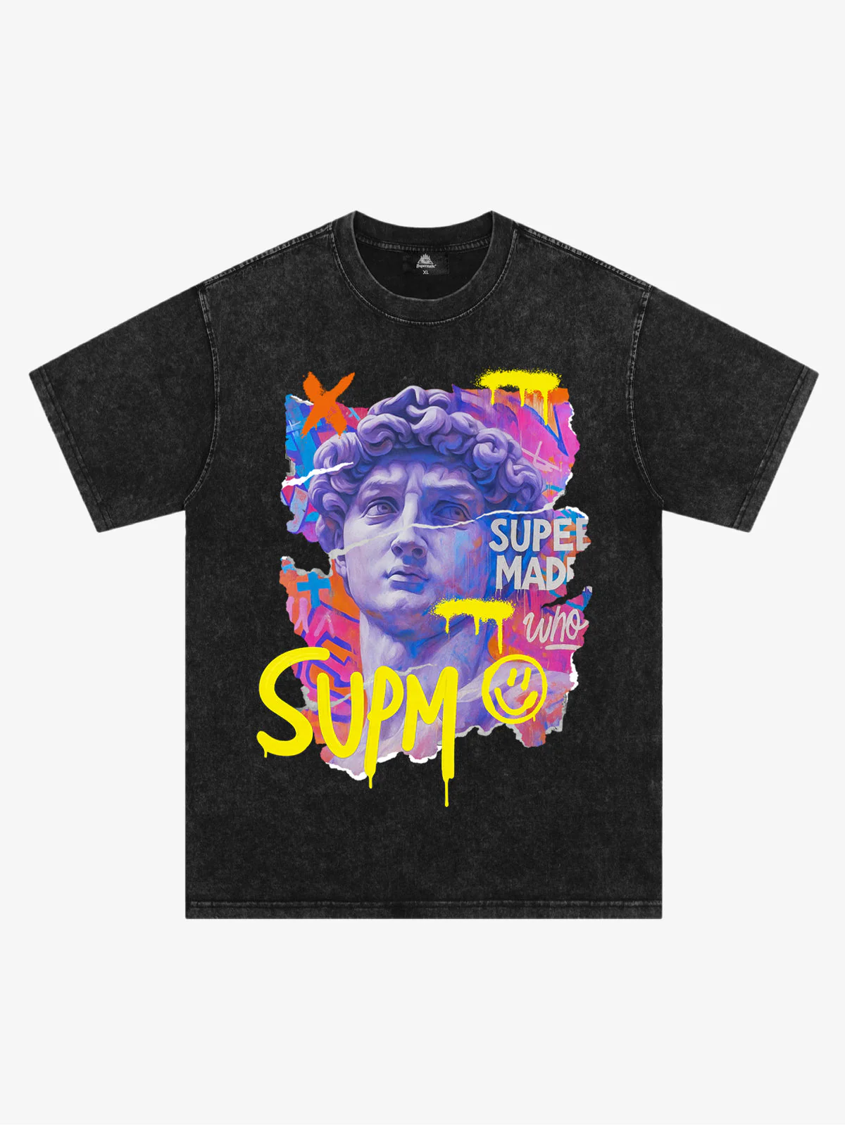 David Sculpture Vibrant Graffiti Art T-Shirt - Image 7