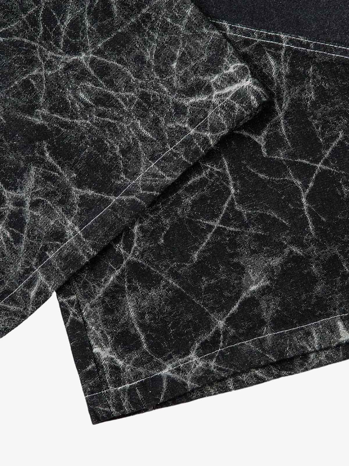 Deconstructed Split Tie-Dye Jeans - Image 5