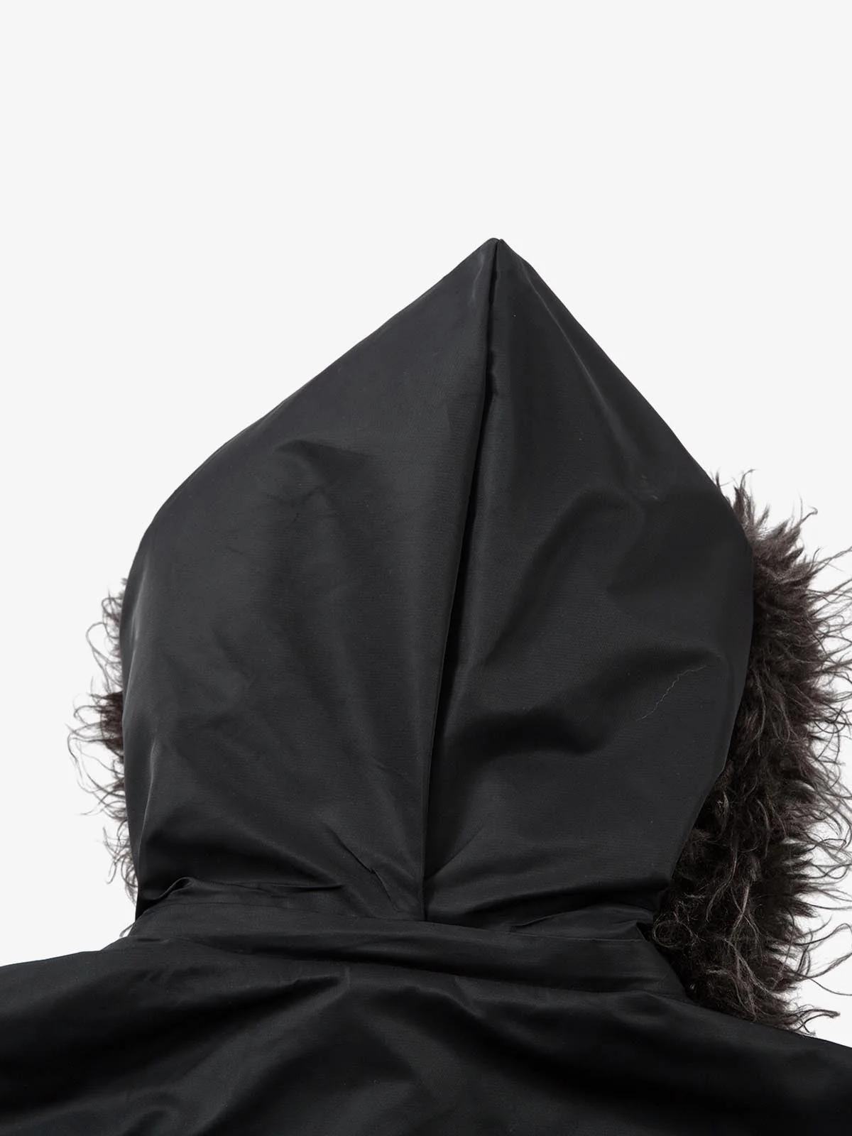 Detachable Faux Fur Collar Ruched Sleeve Bomber Jacket - Image 11