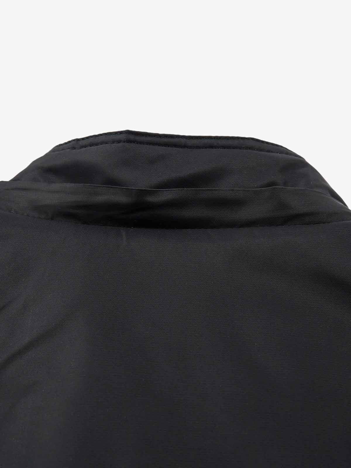 Detachable Faux Fur Collar Ruched Sleeve Bomber Jacket - Image 14
