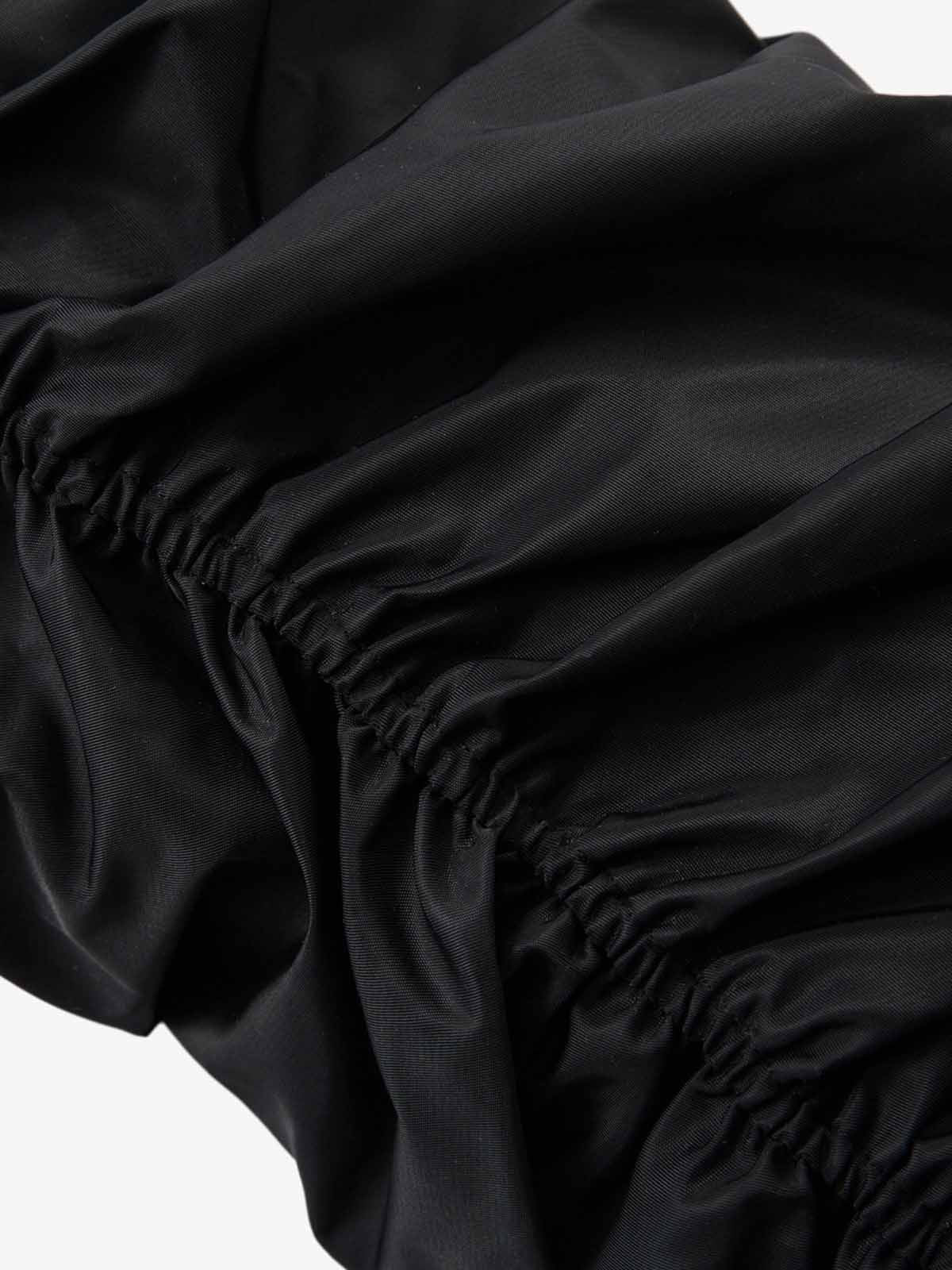 Detachable Faux Fur Collar Ruched Sleeve Bomber Jacket - Image 17